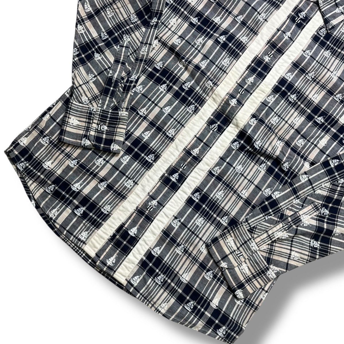 Thom Browne Thom Browne x Koe Plaid shirt with subtle sailboat print ⚓ Size US L / EU 52-54 / 3 - 5 Thumbnail