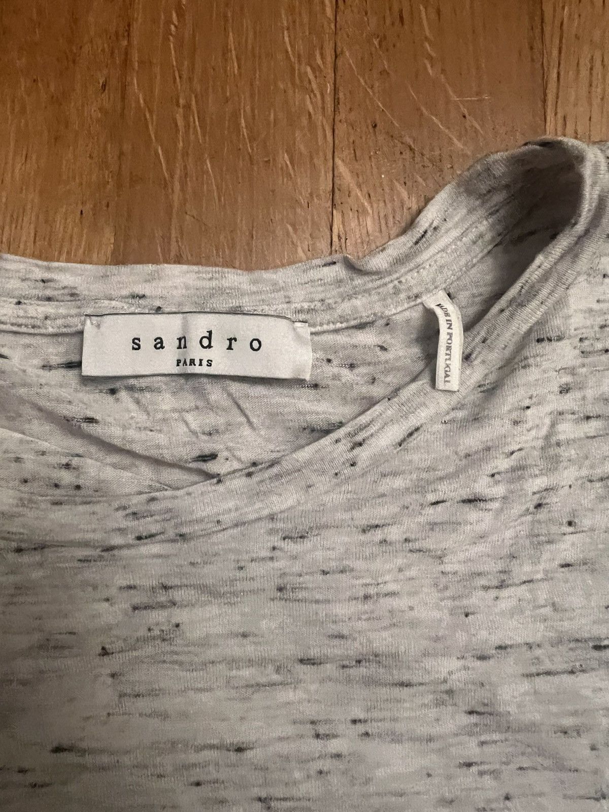Sandro Sandro tshirt grey sheer viscose size m Size US M / EU 48-50 / 2 - 2 Thumbnail