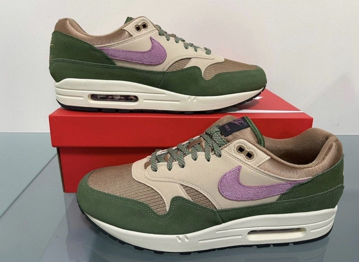 Nike Nike Air Max 1 Treeline Light Bordeax Dark Driftwood Sz 12 Size US 12 / EU 45 - 1 Thumbnail
