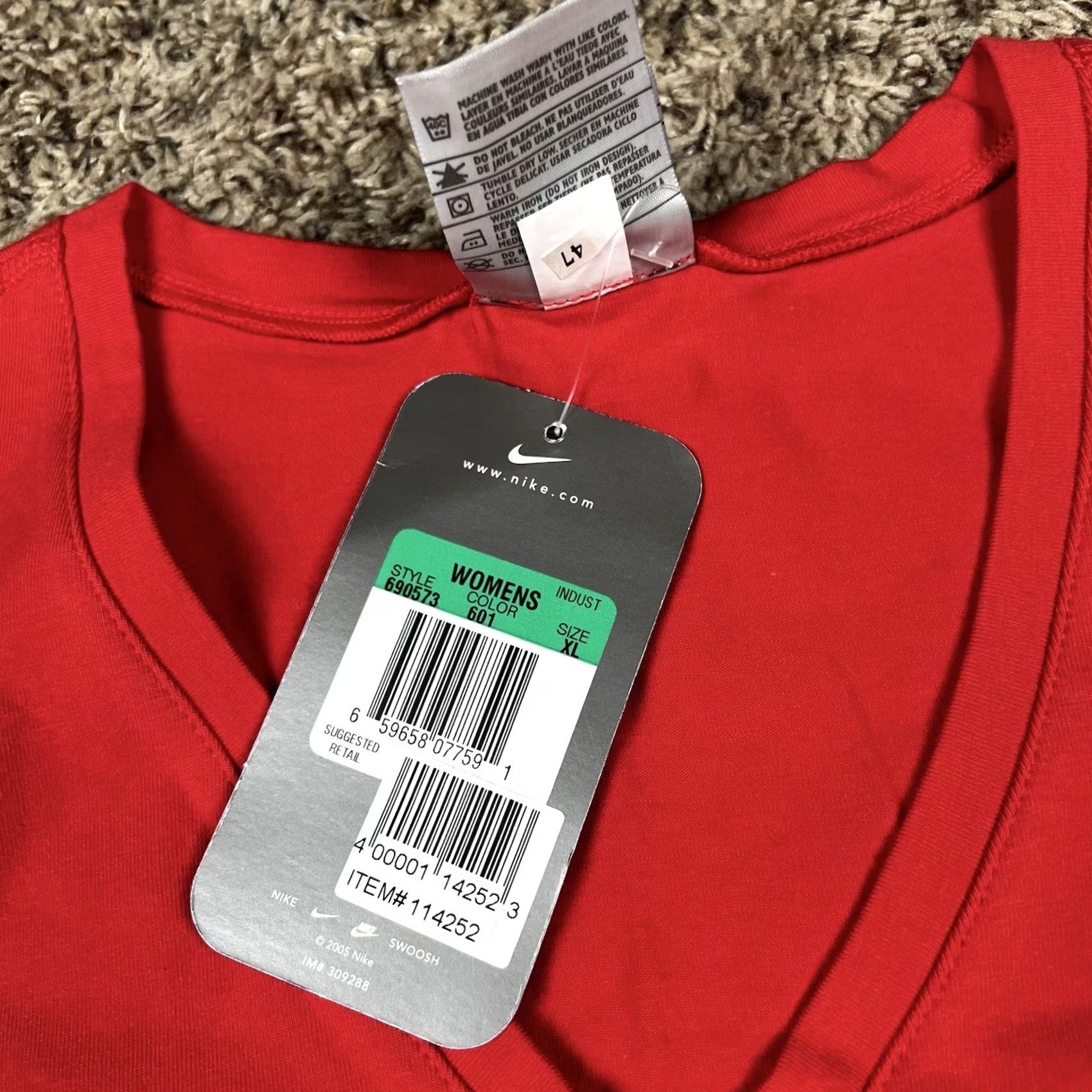 Nike VINTAGE Nike Orange Red Tank Top Swoosh Embroidered XS? Size XL / US 12-14 / IT 48-50 - 5 Thumbnail