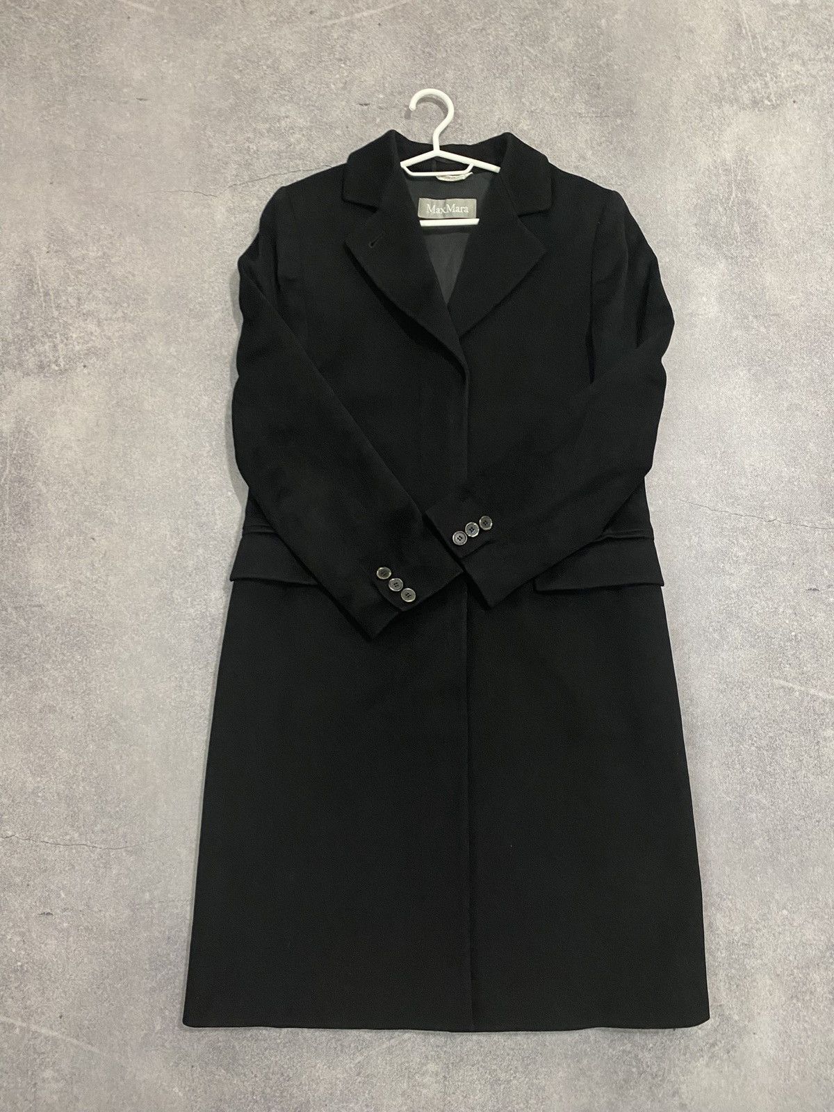 Max Mara Max Mara Vintage 100% Lana Wool Coat Black Women’s US 6 Size M / US 6-8 / IT 42-44 - 5 Thumbnail