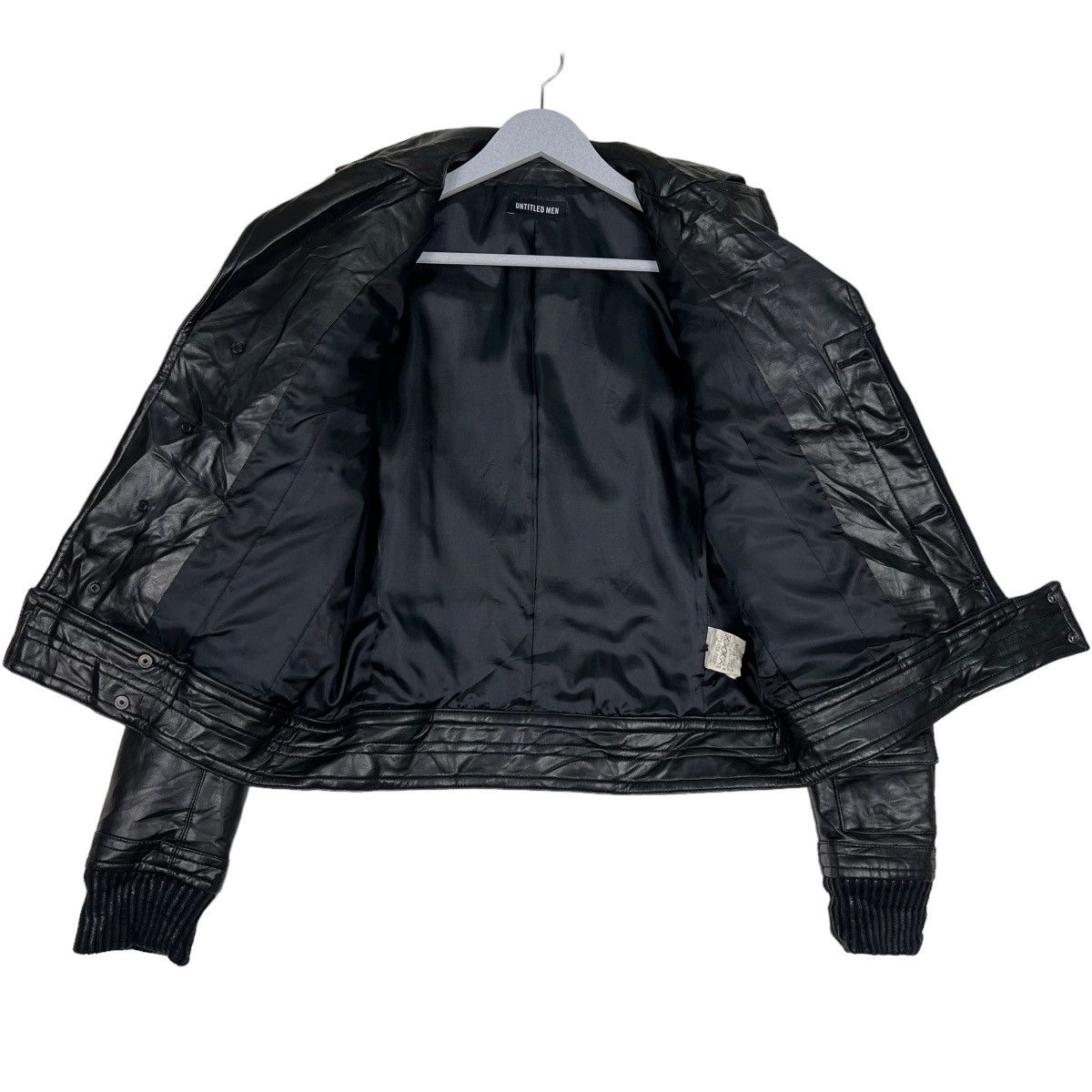 Le Grande Bleu (L.G.B.) 🔥 UNTITLED MEN CARGO LEATHER JACKET Size US M / EU 48-50 / 2 - 11 Thumbnail