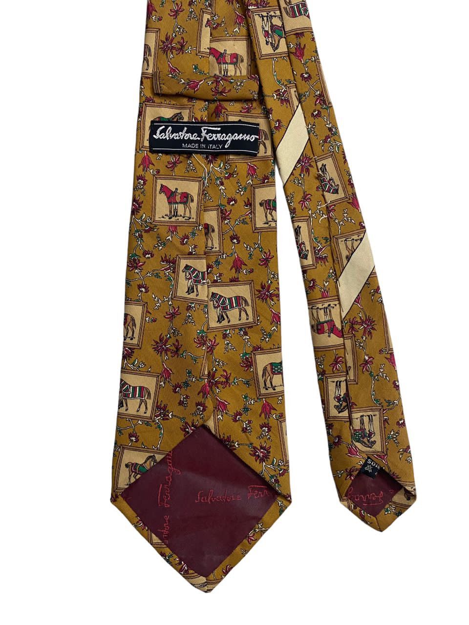Salvatore Ferragamo ‼️VINTAGE SALVATORE FERRAGAMO Italy Necktie silk tie Size ONE SIZE - 2 Thumbnail