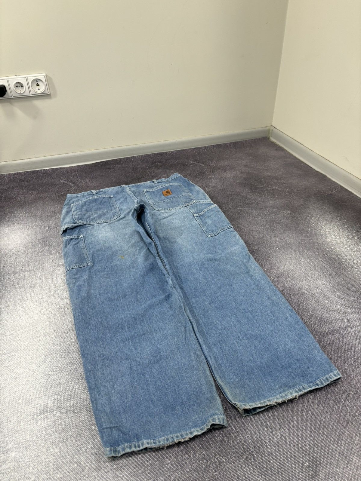 Carhartt Vintage Carhartt Dungaree Fit Faded Blue Baggy Denim Jeans Size US 38 / EU 54 - 3 Thumbnail