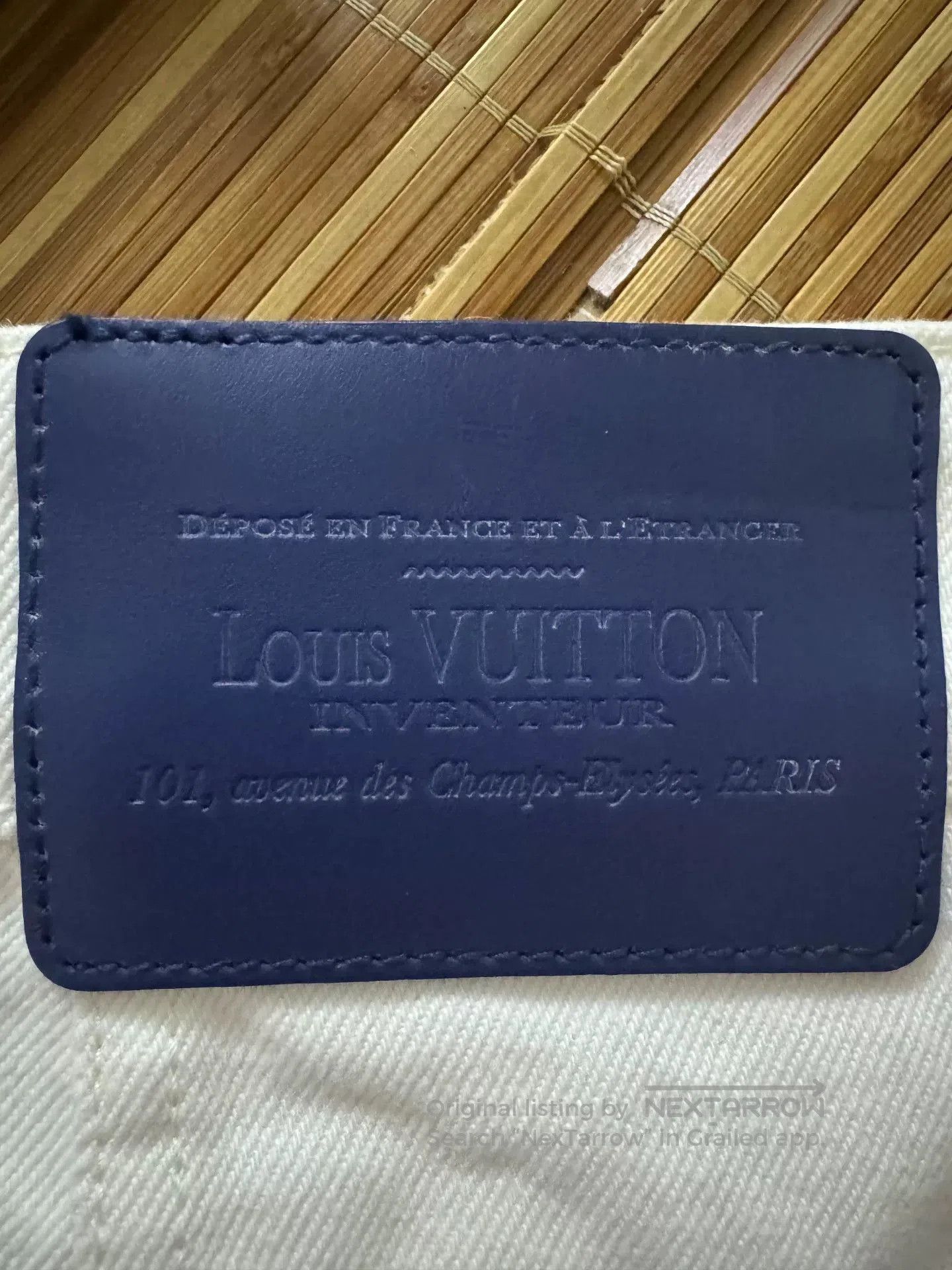 Louis Vuitton white logo pocket denim mini skirt. Size 35" - 4 Thumbnail
