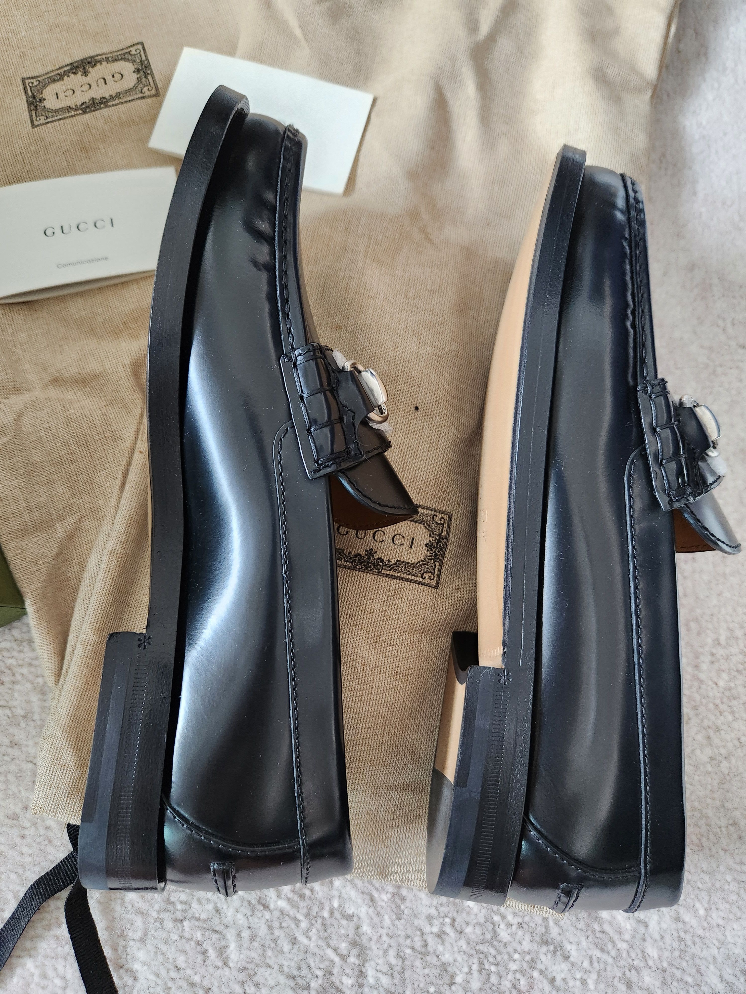 Gucci Gucci Black Loafer With Silver Horsebit Size US 7 / EU 40 - 5 Thumbnail