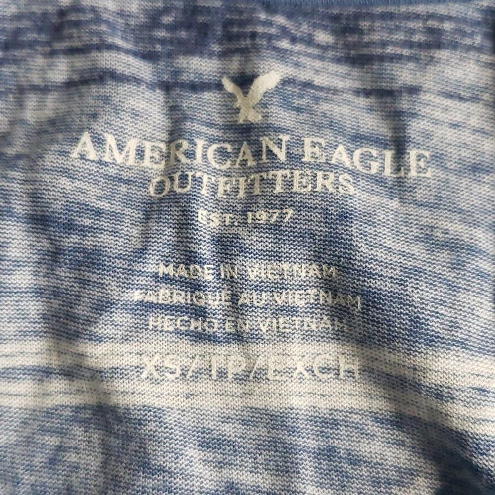 Designer CT541 AEO NWT Blue Ladies Short Sleeve Striped T-shirt XS Size XS / US 0-2 / IT 36-38 - 3 Thumbnail