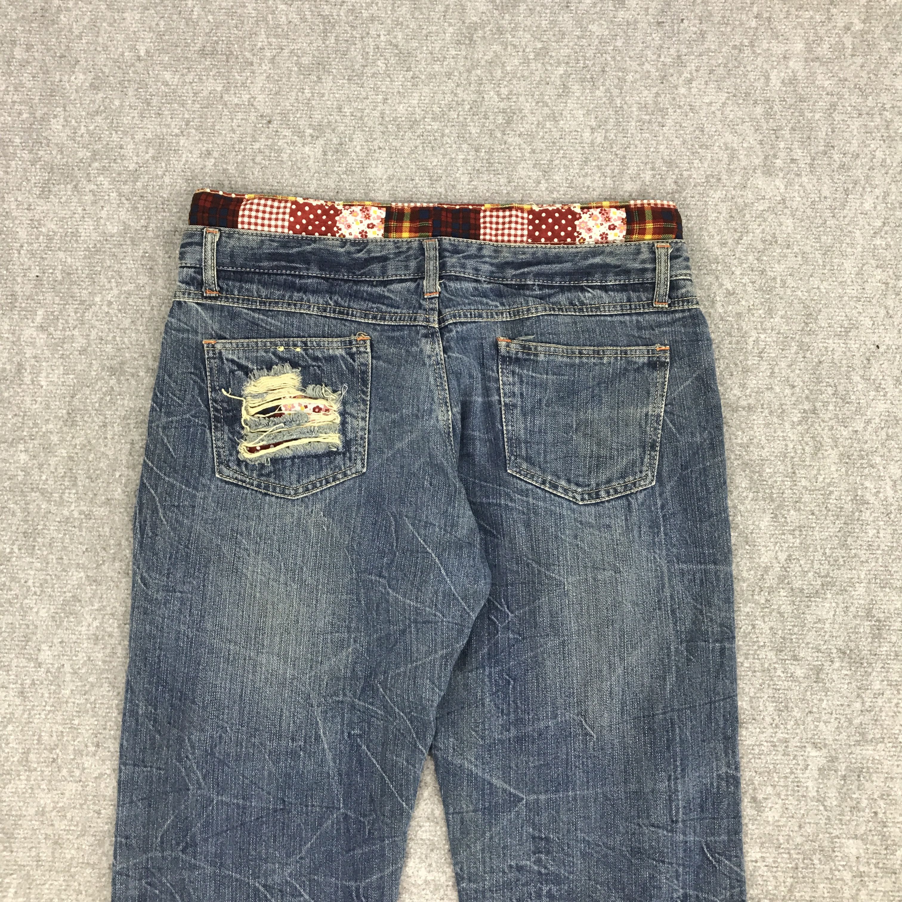Japanese Brand JAPANESE BRAND DISTRESSED DENIM PATCHWORK JEANS Size US 30 / EU 46 - 5 Thumbnail
