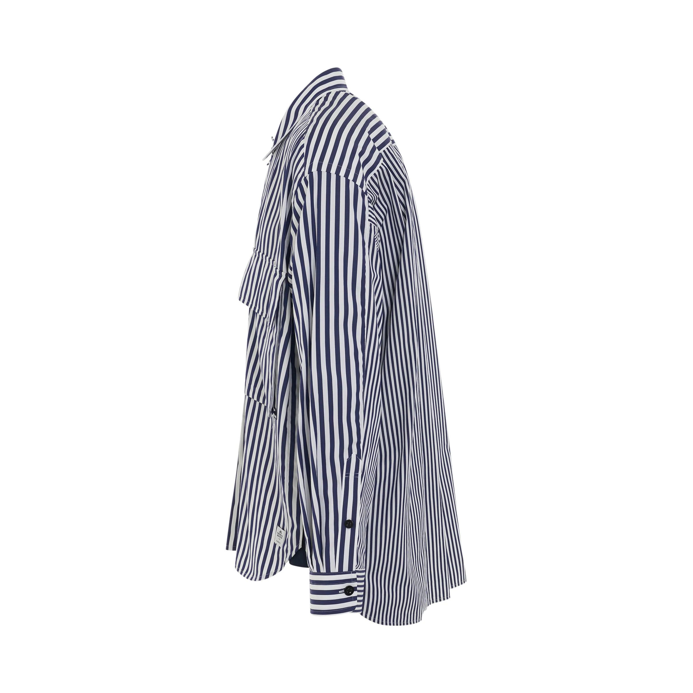 Sacai o1mris0824 Poplin Shirt in Black/White Size US S / EU 44-46 / 1 - 3 Thumbnail