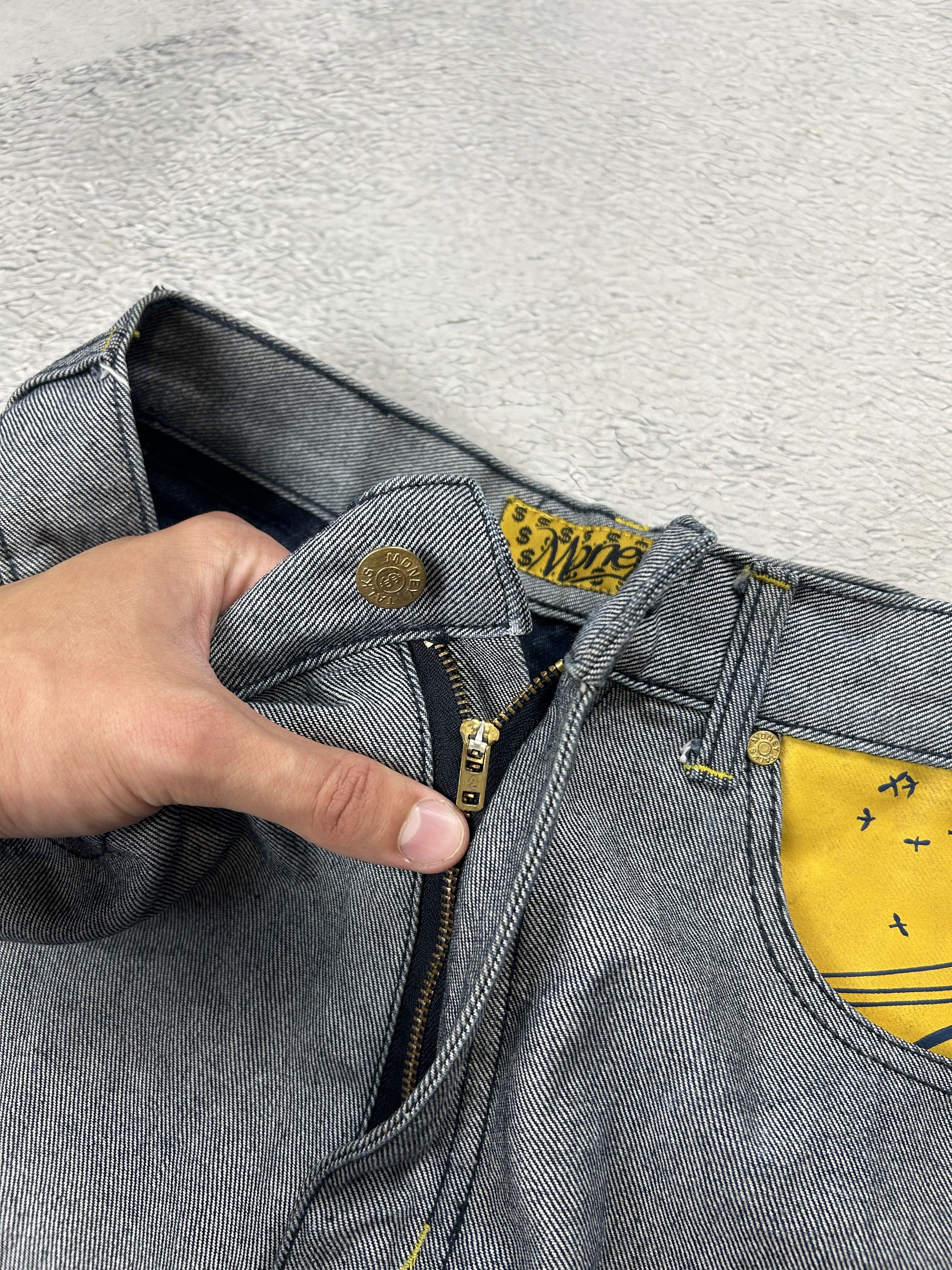 JNCO × Japanese Brand CRAZY vintage Money Talks jeans Big Back Logo Coogi Style Size US 36 / EU 52 - 10 Thumbnail