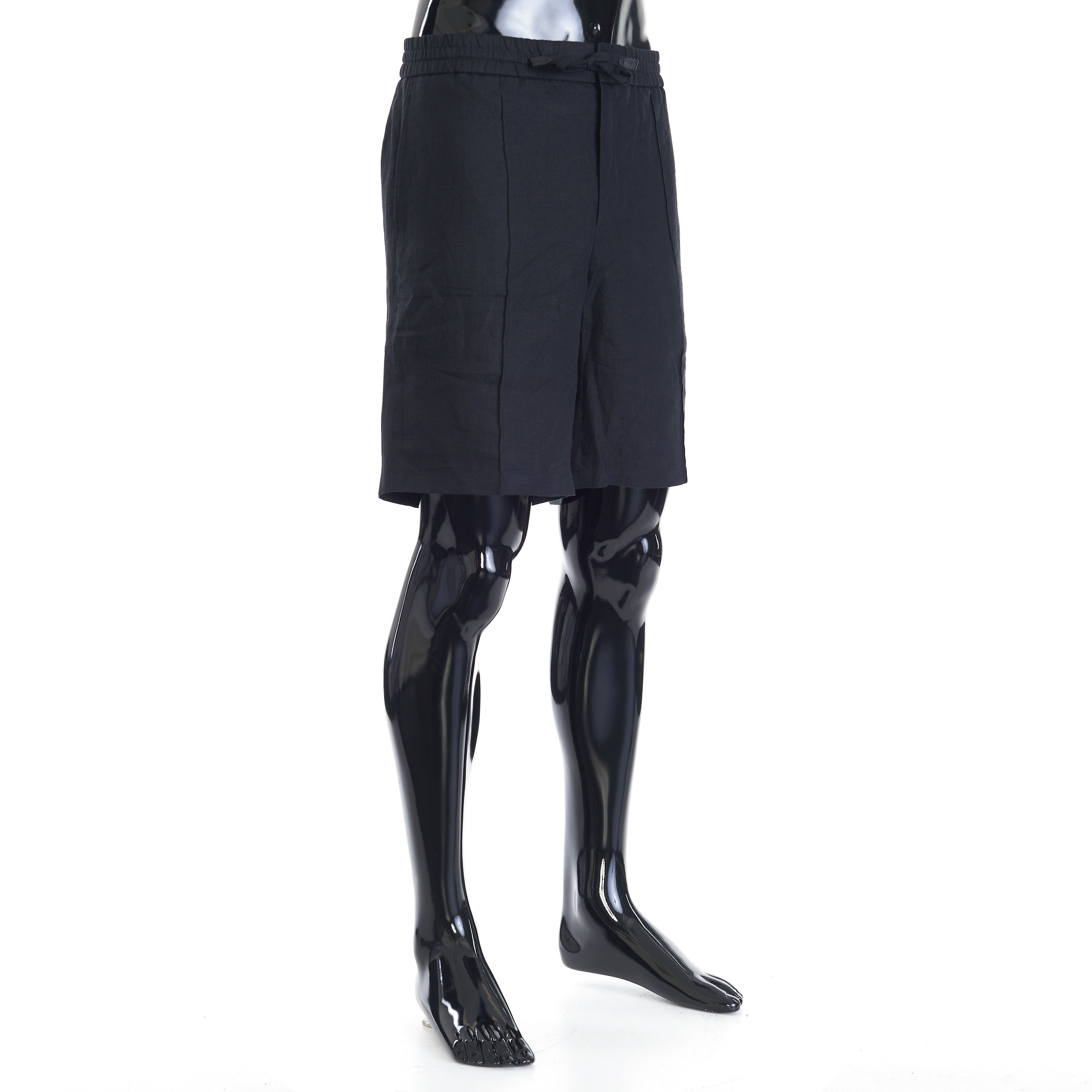 Brioni Black Sidney Bermuda Trousers Shorts - Linen Size US 38 / EU 54 - 4 Thumbnail