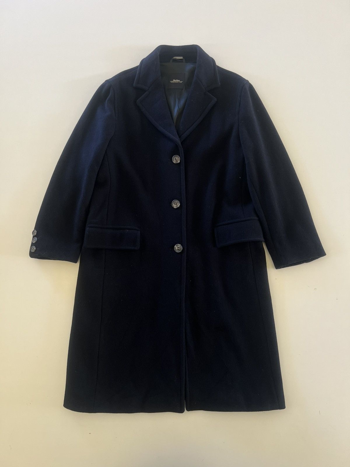 Weekend Max Mara Camel Stretch Polyester Blend Fauto Trench