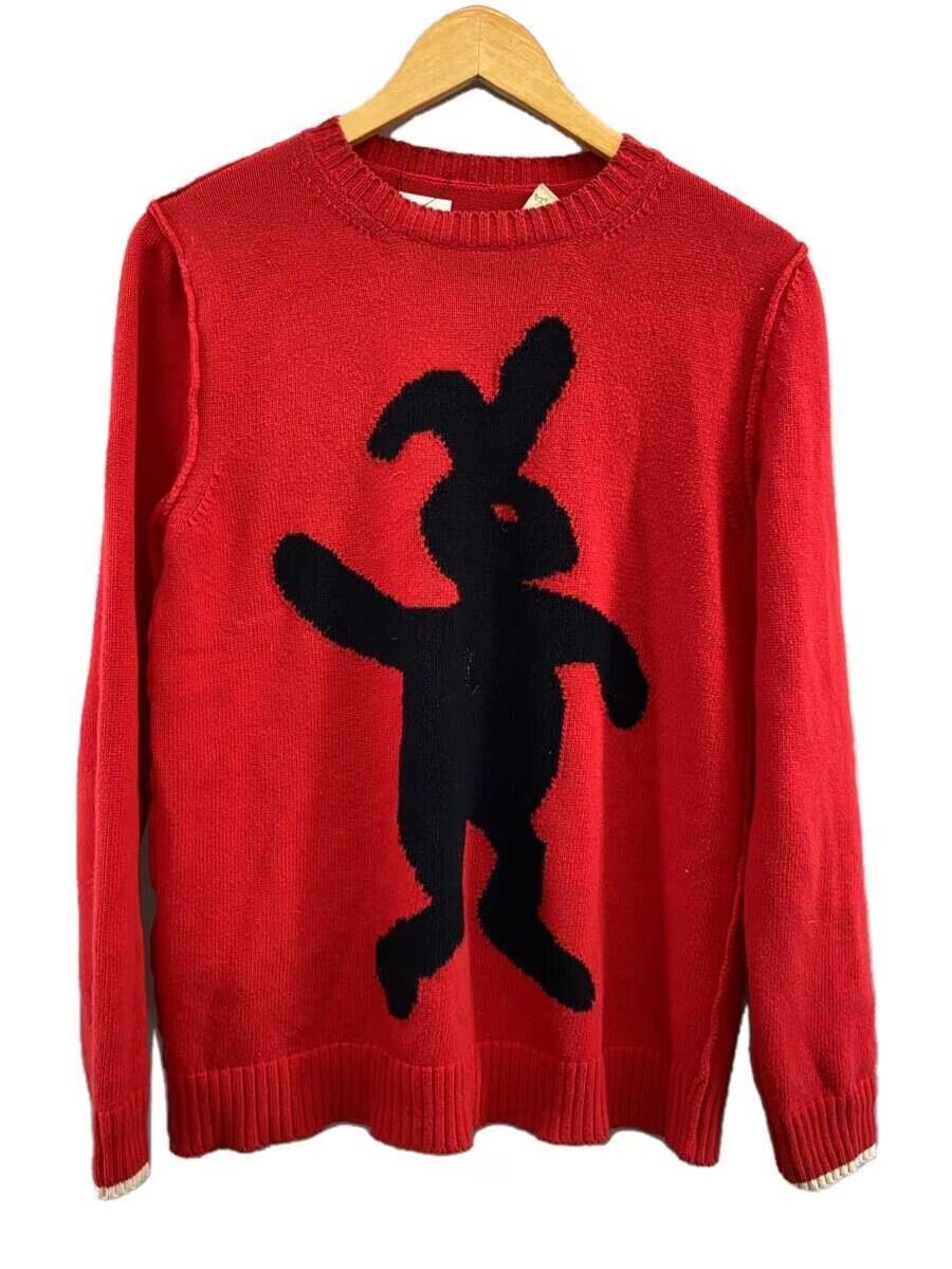 image of Marni Ss16 Dance Bunny Knit Sweater in Red, Men's (Size XS)