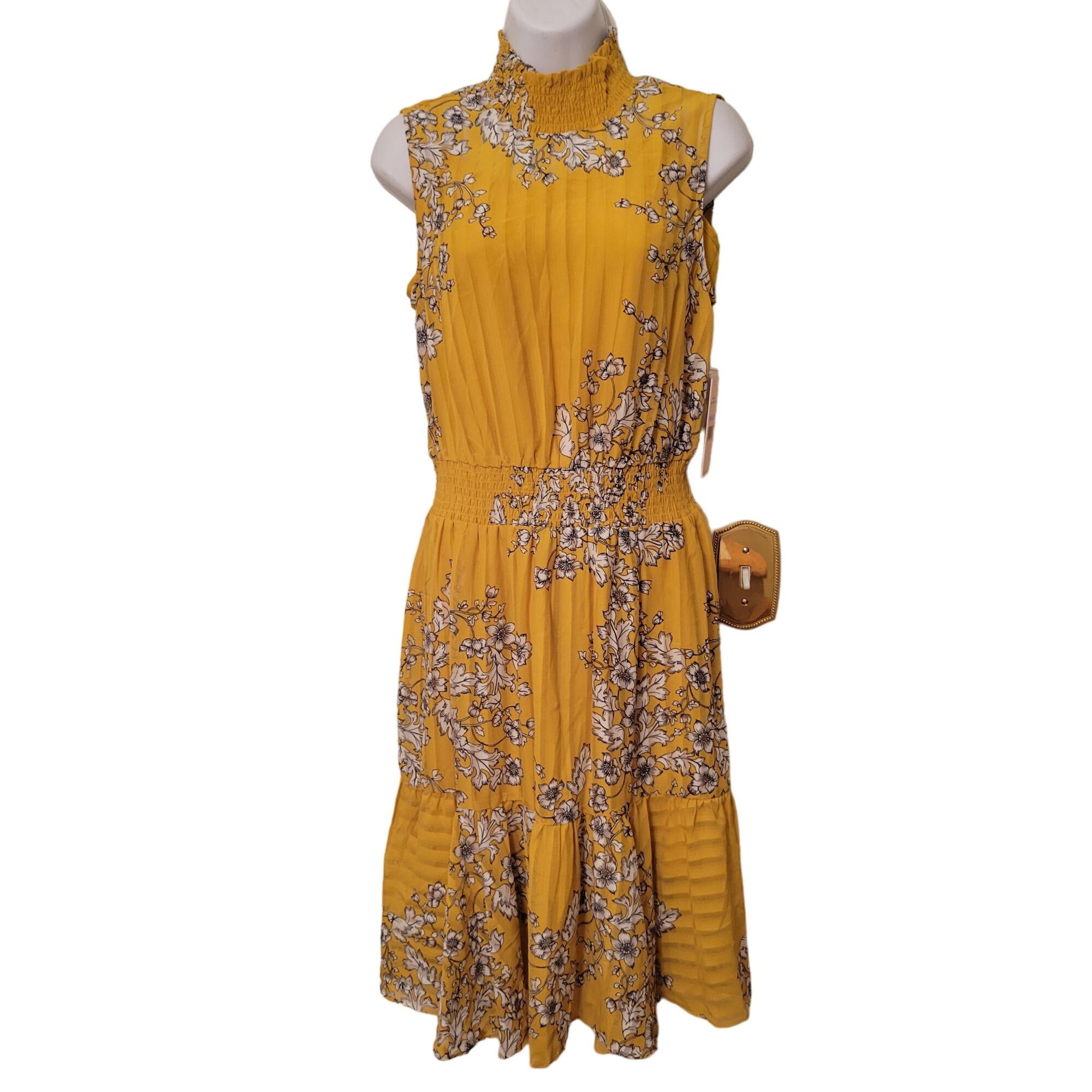 Nanette Lepore Nanette Lepore Golden Cypress Floral Sleeveless Dress 6 Summ Size M / US 6-8 / IT 42-44 - 2 Thumbnail