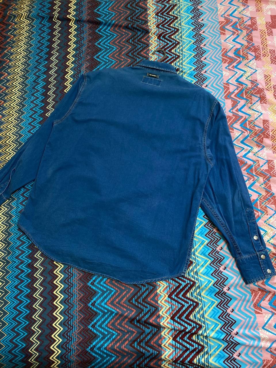 Harley Davidson × Vintage Japan JEANING GARAGE Cowboy Style Denim Shirt Size US XL / EU 56 / 4 - 6 Thumbnail