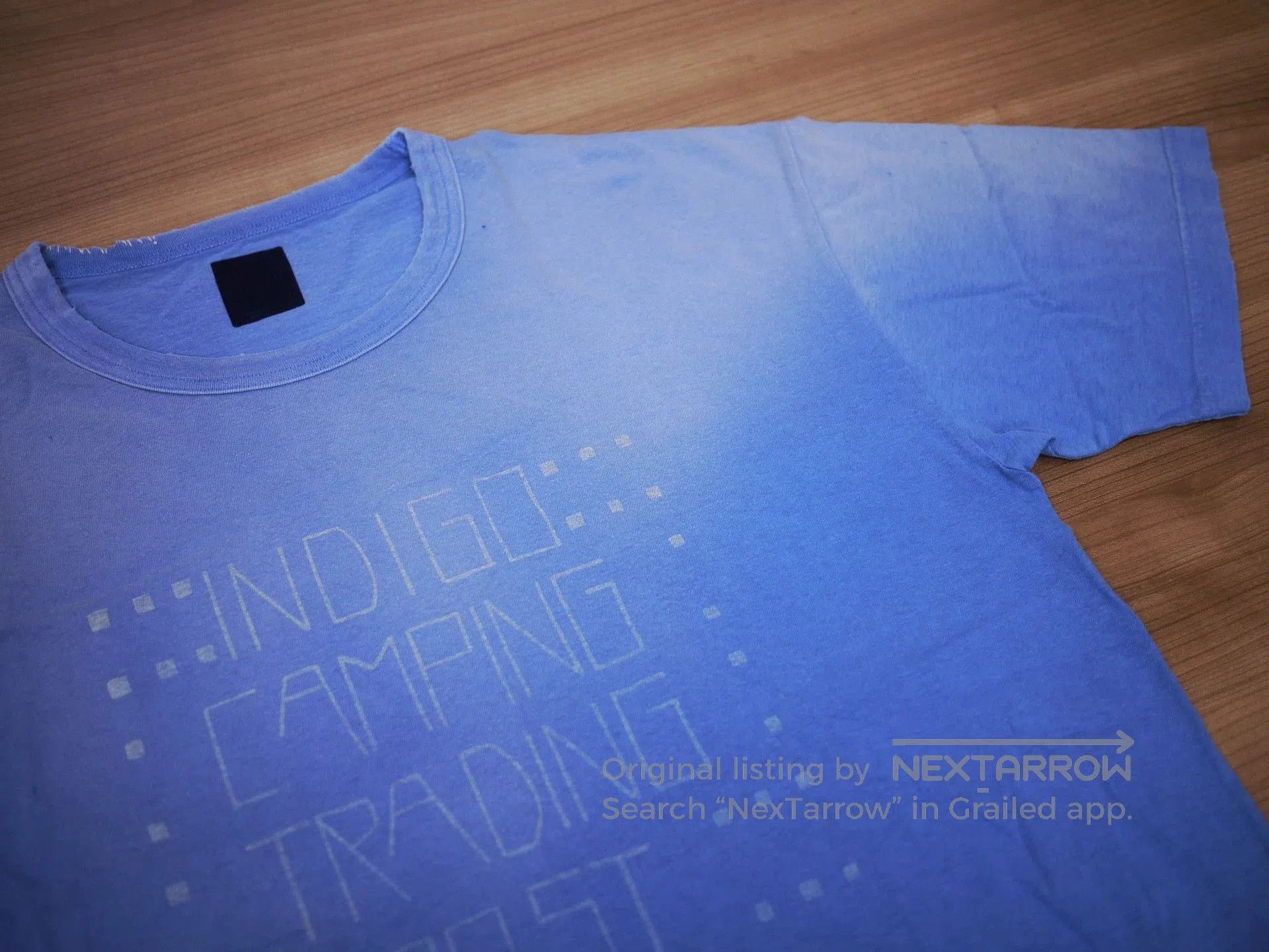 Visvim Blue Gradient Indigo Camping Trading Post T-Shirt. Size US XL / EU 56 / 4 - 3 Thumbnail
