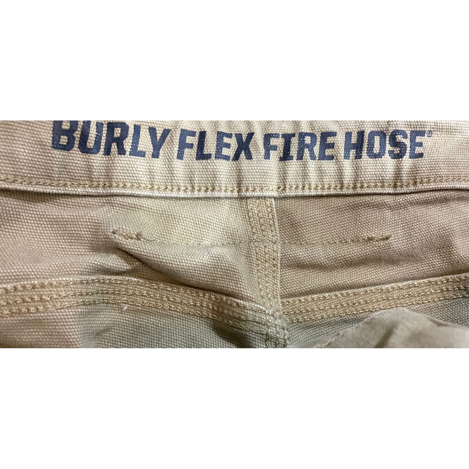 Vintage Duluth Trading Mens Burly Flex Fire Hose Carpenter Pants 42 x 30 Beige Size US 42 / EU 58 - 3 Thumbnail