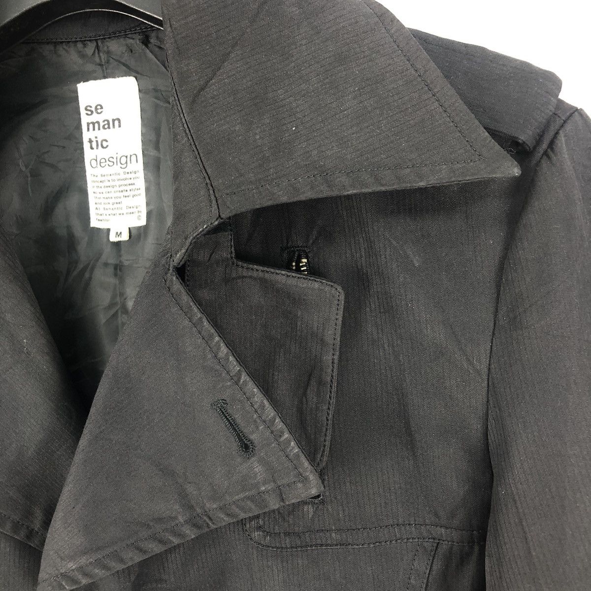 semanticdesign Vintage Semantic Design Trench Coat Jacket Double Collar Size S / US 4 / IT 40 - 7 Thumbnail