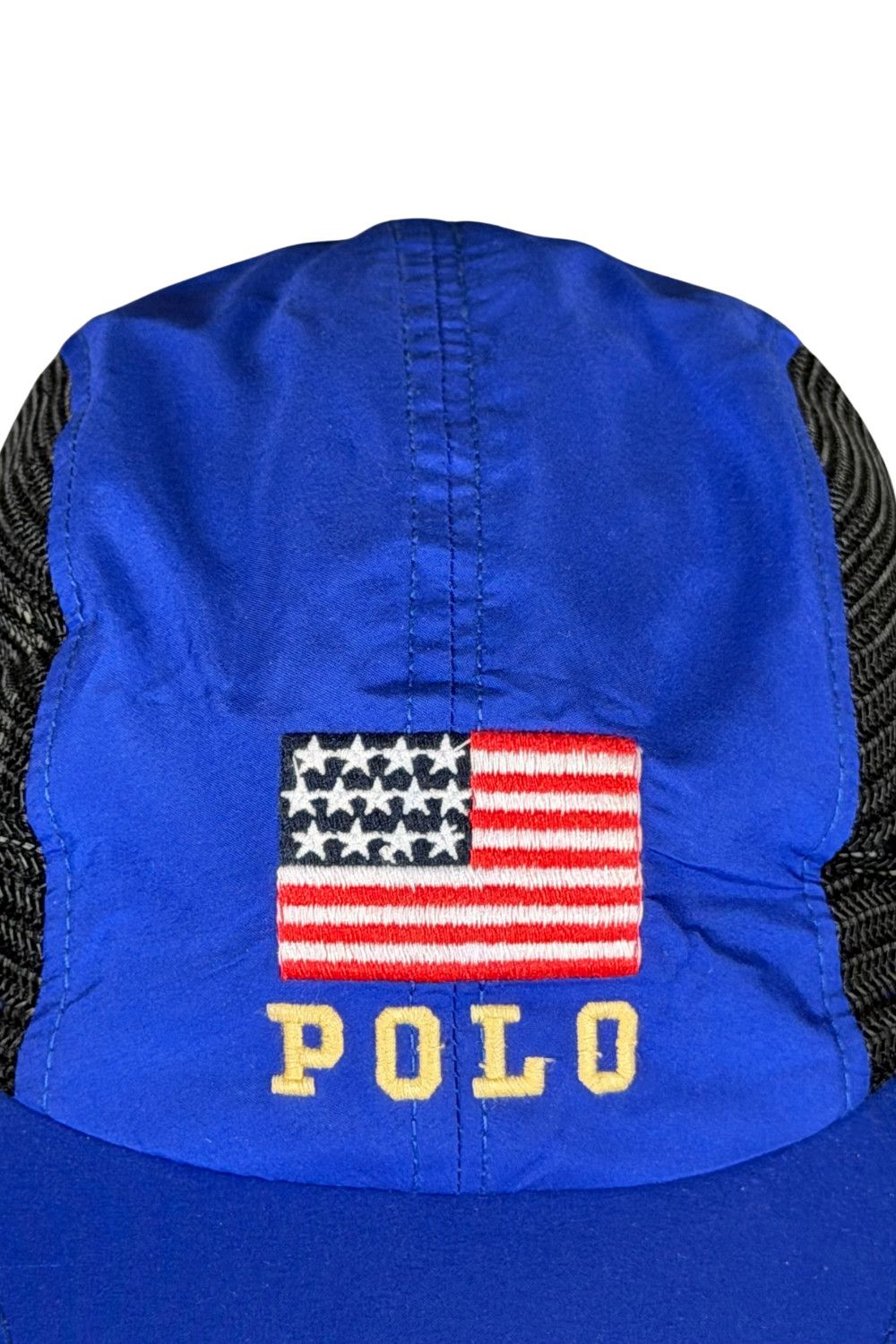 Polo Ralph Lauren 90s Vintage Polo Sport Ralph Lauren Nylon Mesh Cap USA Flag Size ONE SIZE - 8 Thumbnail