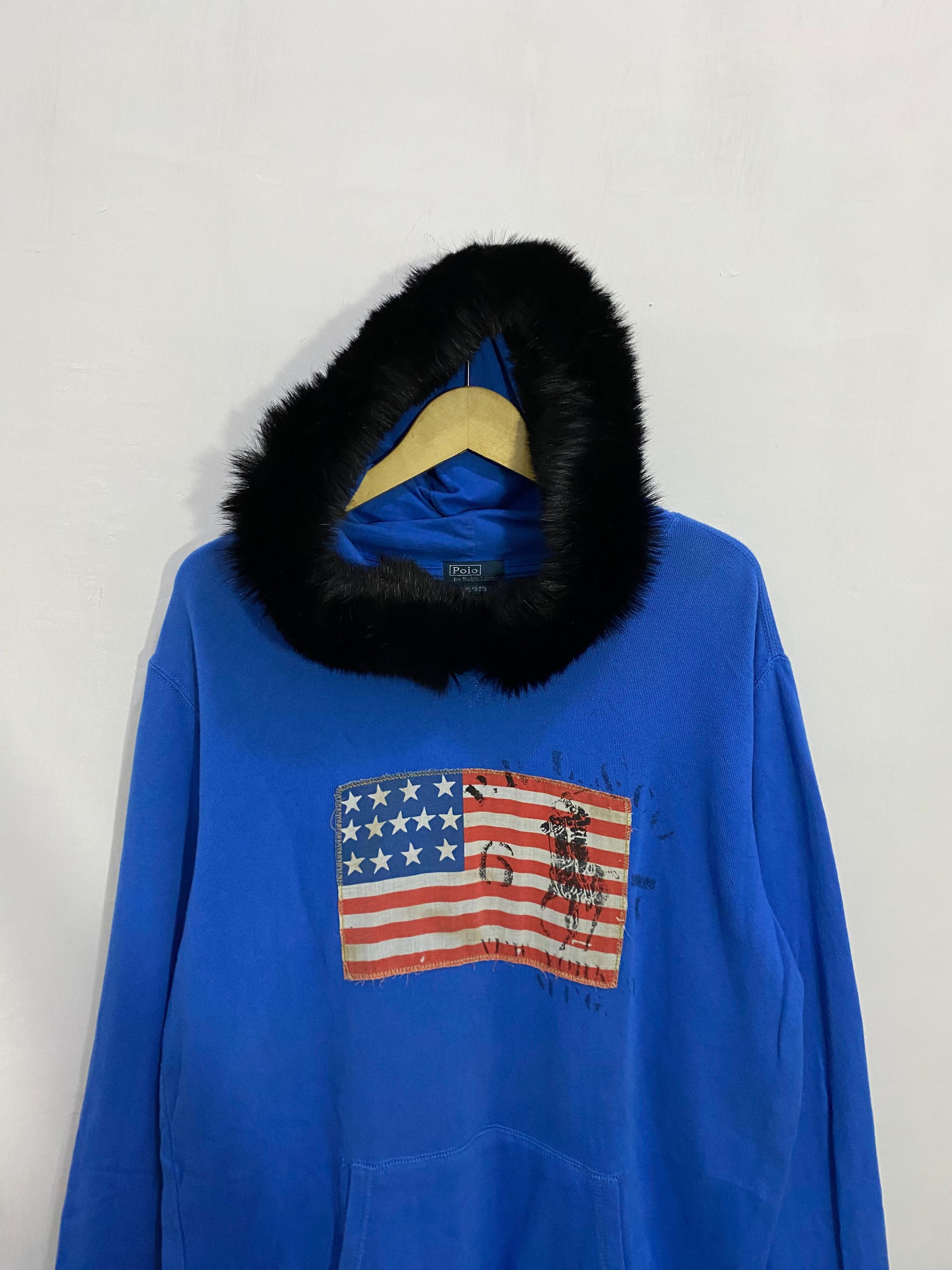 Polo Ralph Lauren Polo Ralph Lauren Fur Zipper Hoodie LGB Style American Flag Size US L / EU 52-54 / 3 - 3 Thumbnail