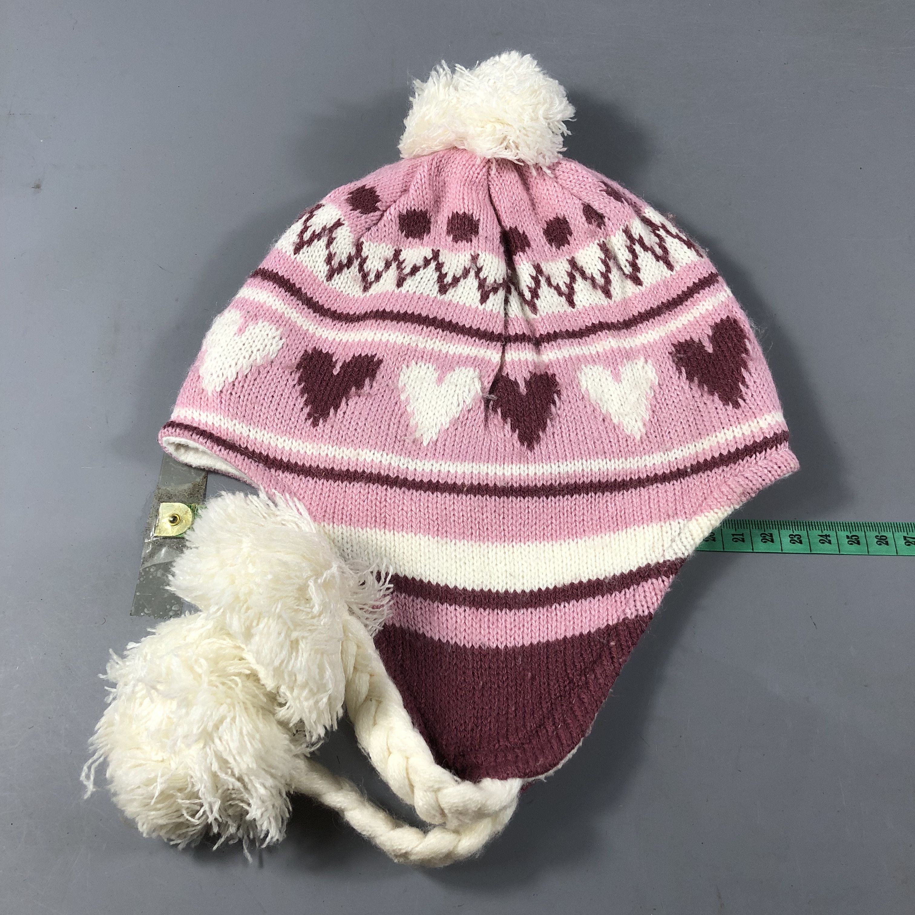Vintage Loves Earflap Bobble Beanie Snowcap Snow Hat B882 Size ONE SIZE - 3 Thumbnail