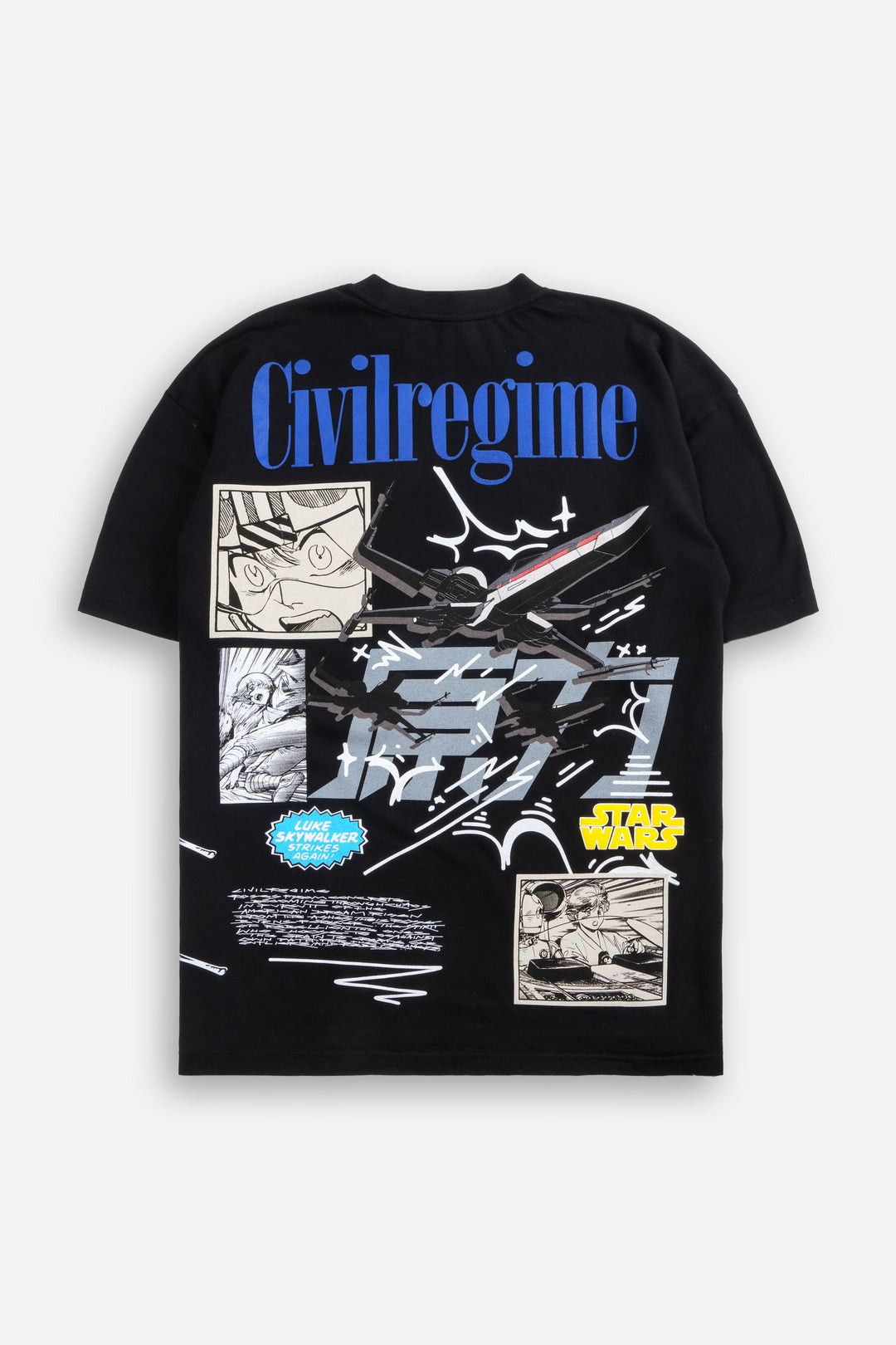 Civil Regime Luke Manga American Classic Oversized Tee in Black Size US L / EU 52-54 / 3 - 3 Thumbnail