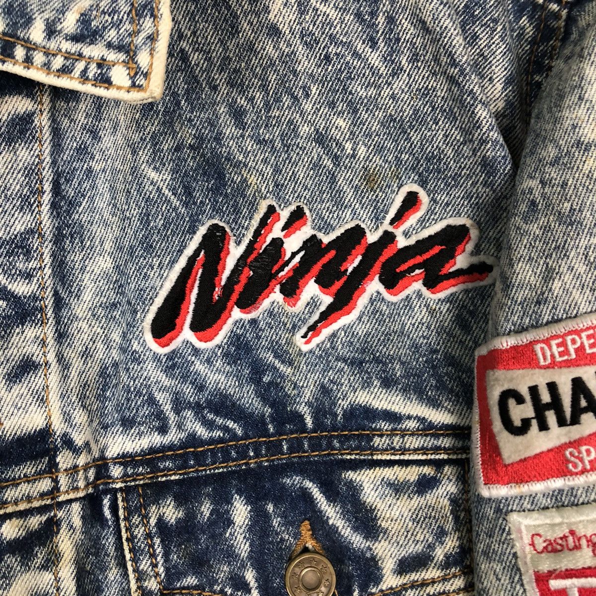 Japanese Brand 🔥Vintage Trucker Denim Jacket Biker Modern House Japan Size US M / EU 48-50 / 2 - 21 Thumbnail