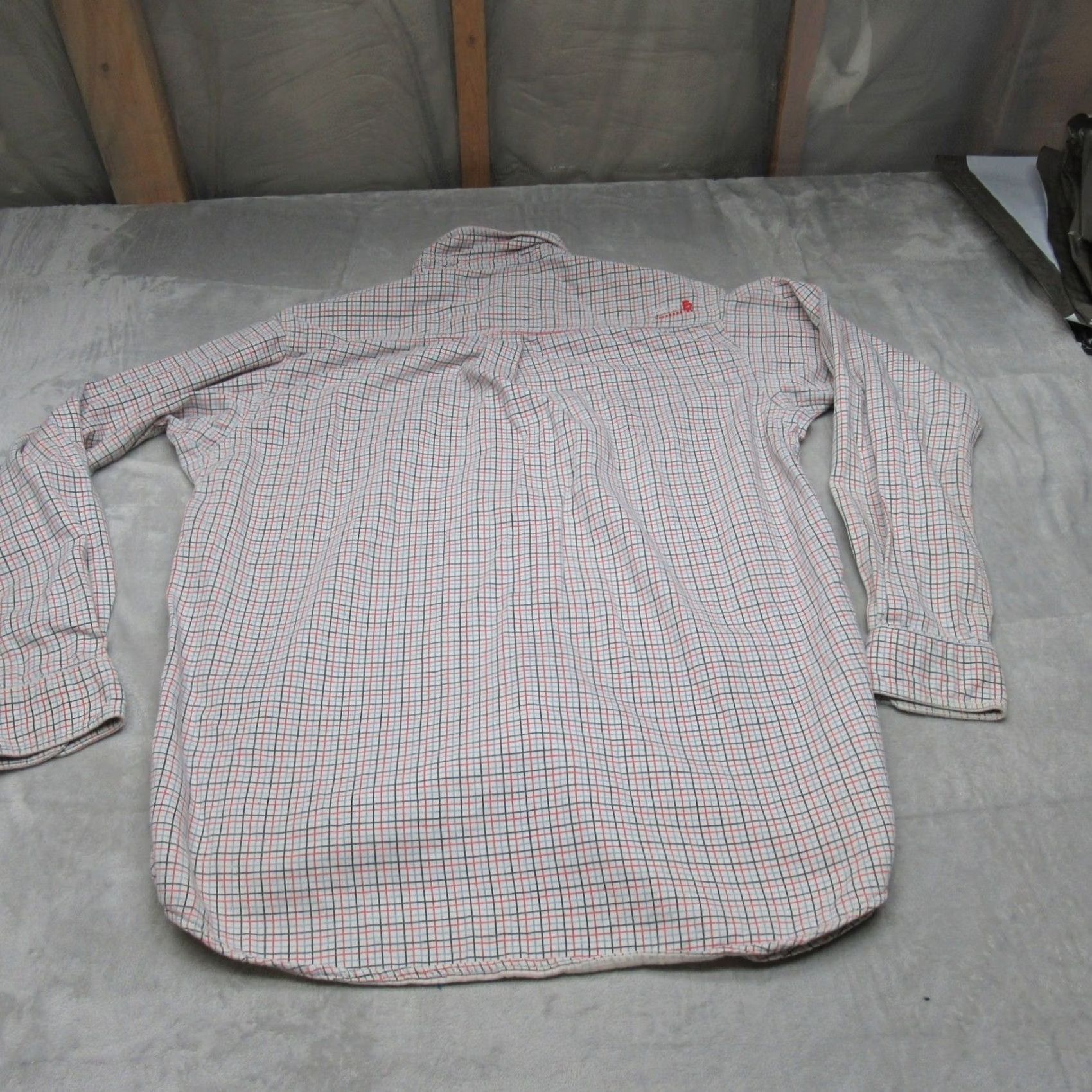 Ariat Ariat Work Shirt Men Large Tall White Check Flame Resistant Pocket LOGO CAT 2 Size US L / EU 52-54 / 3 - 2 Thumbnail