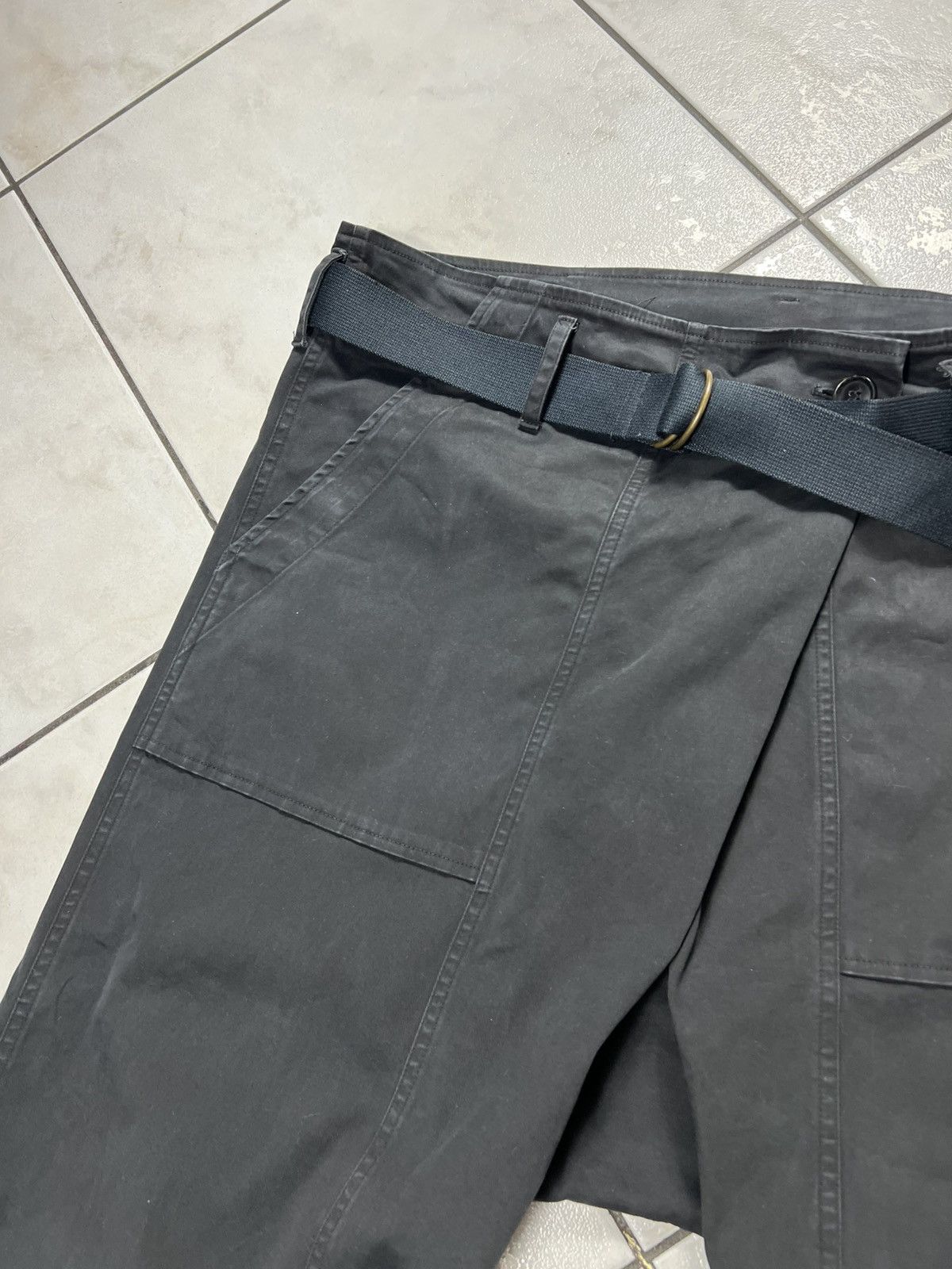 Yohji Yamamoto Semicouture 01 military avant garde pants belt asymmetric Size 30" / US 8 / IT 44 - 6 Thumbnail