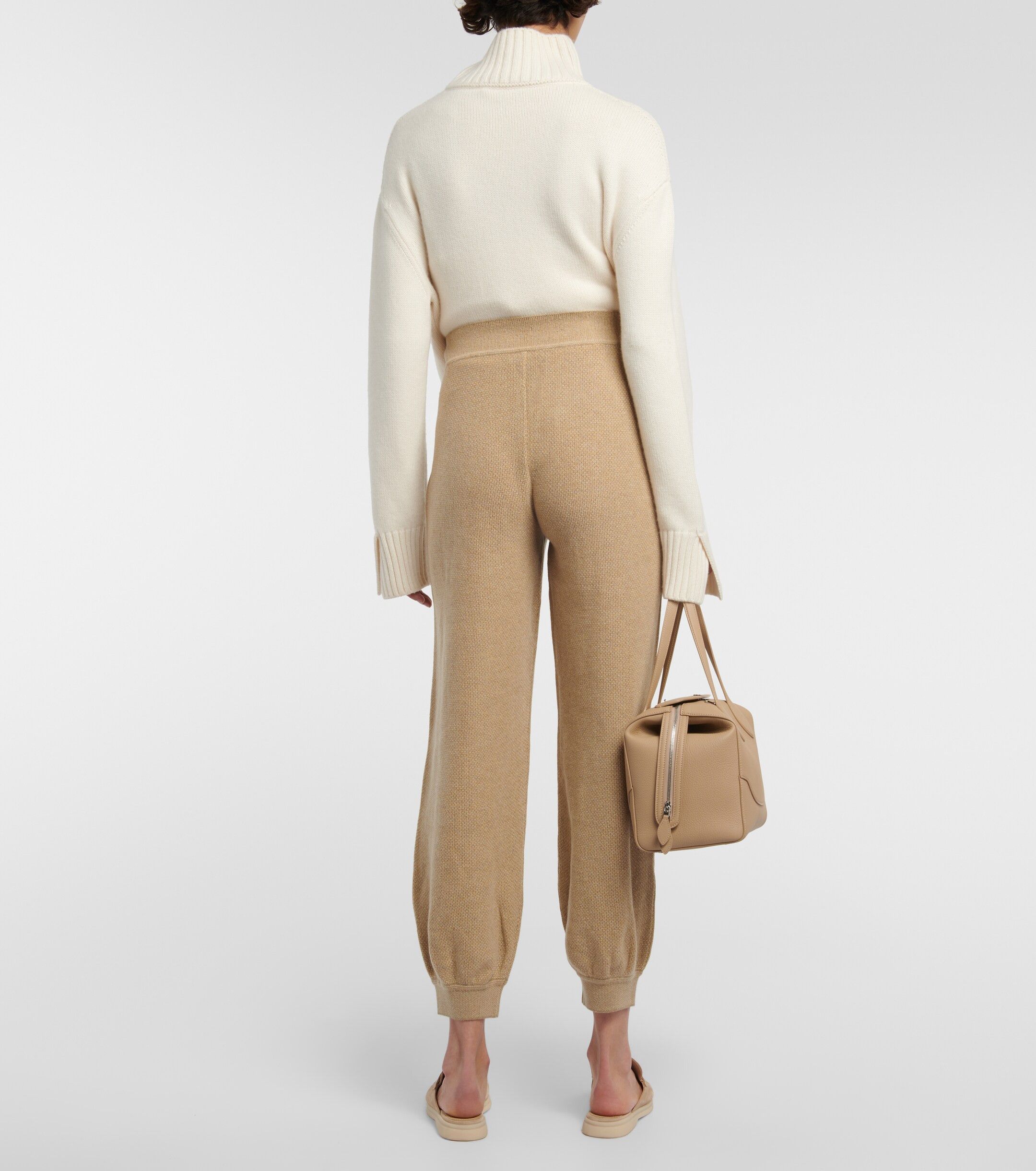 Loro Piana o1srvl11e0824 Lago Agnel Jacquard Pants in Beige Size 28" / US 6 / IT 42 - 3 Thumbnail