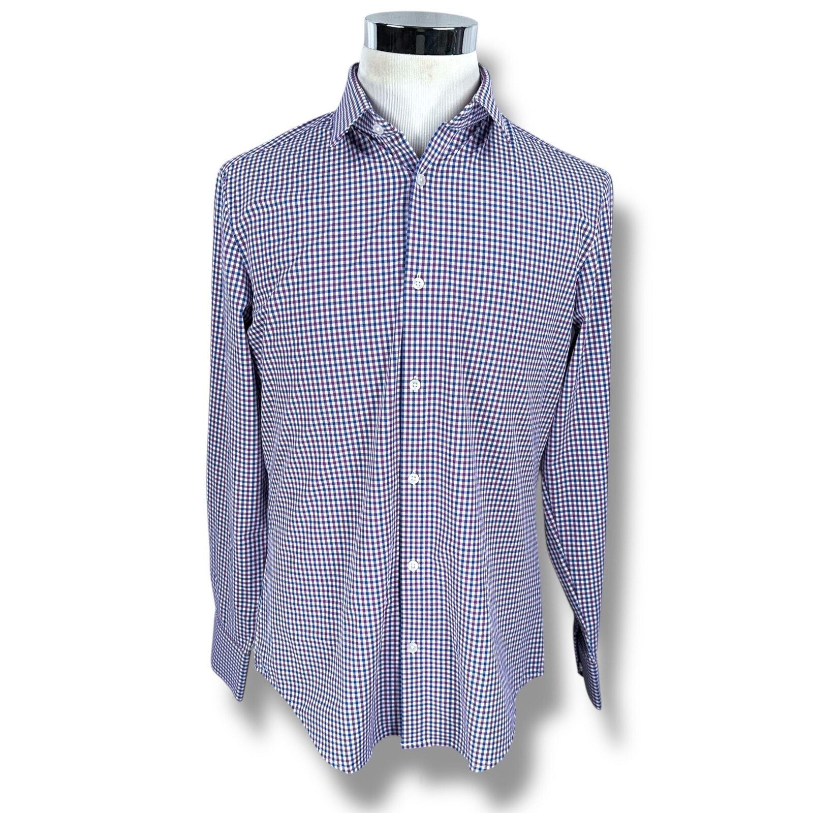 Mizzen+Main Mizzen + Main Shirt Men’s Medium Blue Purple Long Sleeve Size US M / EU 48-50 / 2 - 1 Thumbnail