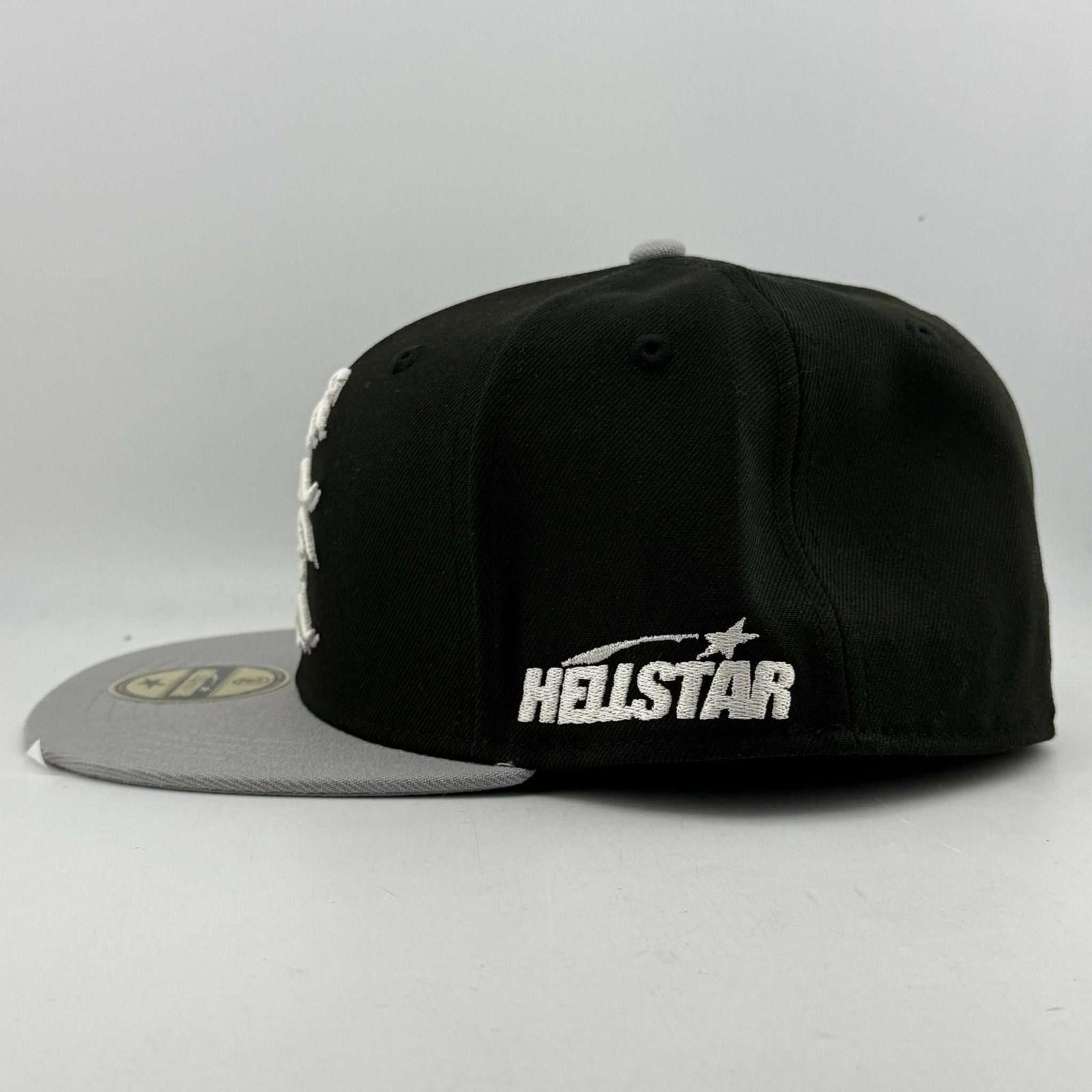 HELLSTAR Hellstar Baseball Fitted Grey Black Hat 7 1/2 New Size ONE SIZE - 2 Thumbnail