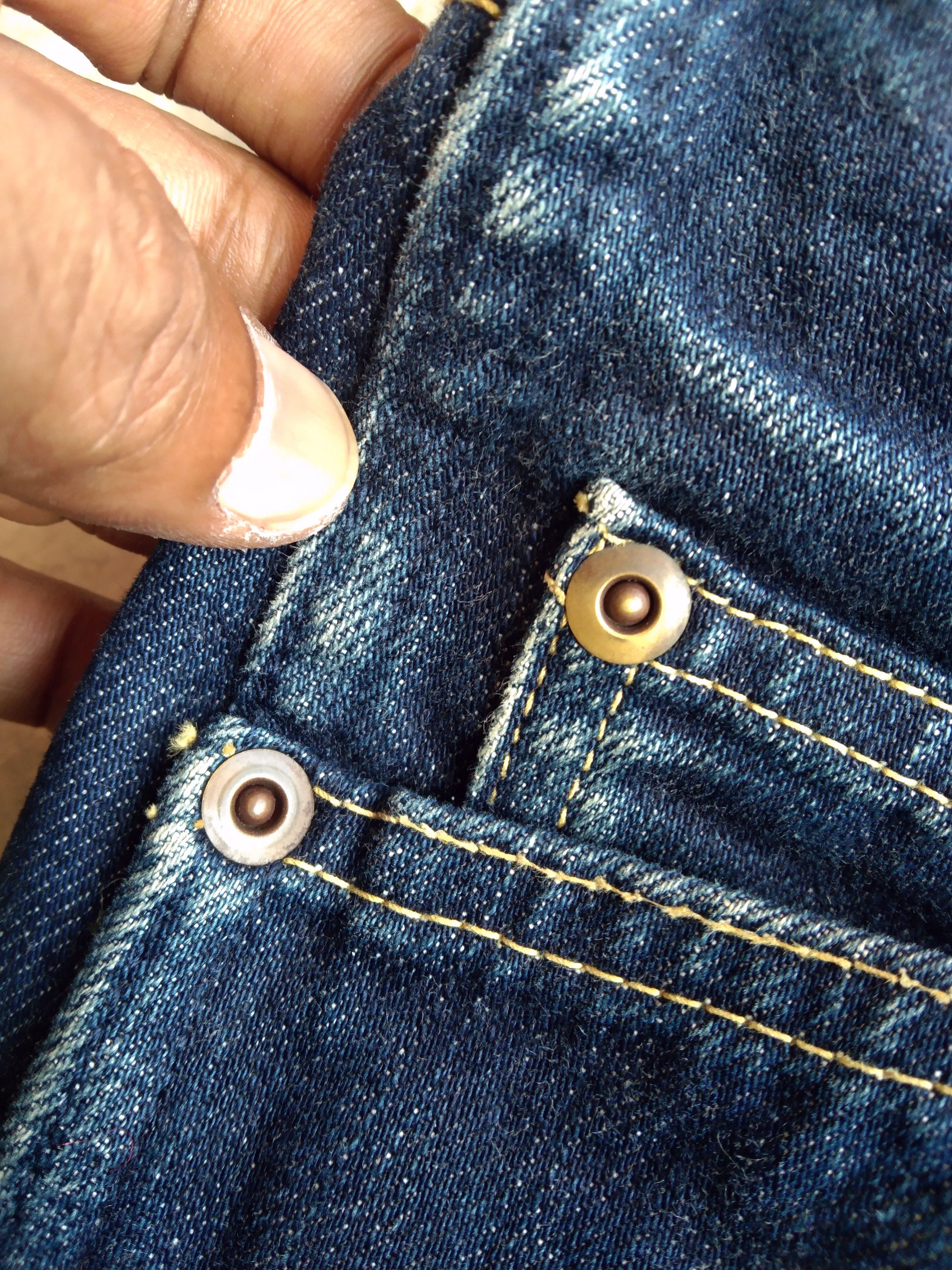 Blue Blue Japan Vintage Blue Blue Japan x HR Market Indigo Denim Jeans Size US 32 / EU 48 - 7 Thumbnail
