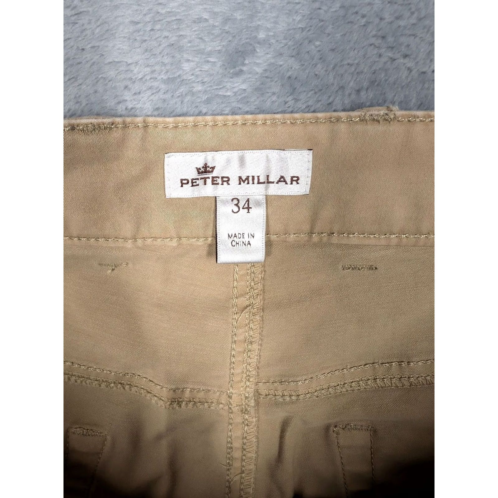 Peter Millar Peter Millar Pants Mens 34x33 Beige Chino 5 Pocket Straight Leg Casual Khaki Pants Mens Beige Chino 5-Pocket Straight Leg Casual Khaki Size US 34 / EU 50 - 6 Thumbnail