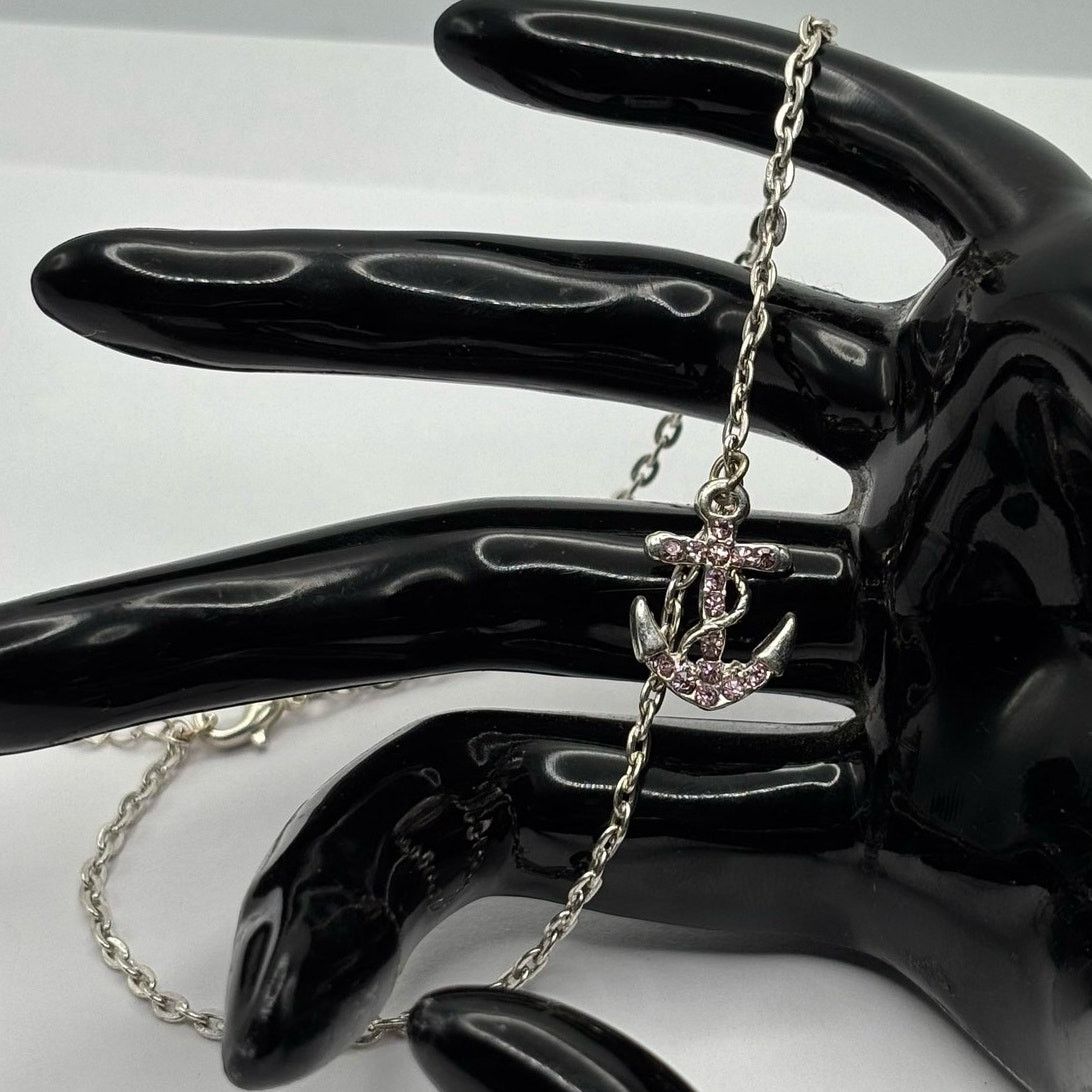 Other Silver & Pink Anchor Anklet Size ONE SIZE - 1 Thumbnail