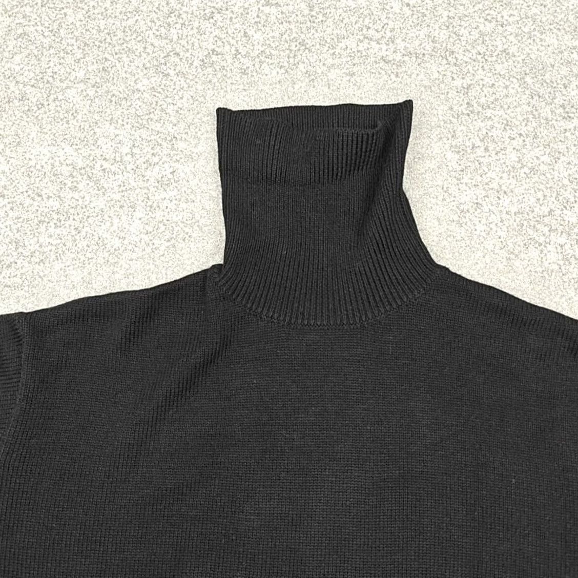 Vintage Ali Golden Sweater Womens XS/S Black Cotton Wool Turtleneck Knit Pullover Size XS / US 0-2 / IT 36-38 - 3 Thumbnail