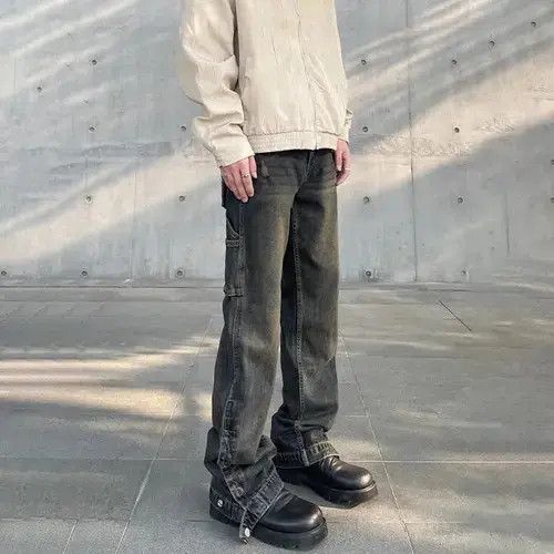 Japanese Brand Y2k Flared Trousers Vintage Multi-pocket High Street Denim Size US 32 / EU 48 - 5 Thumbnail