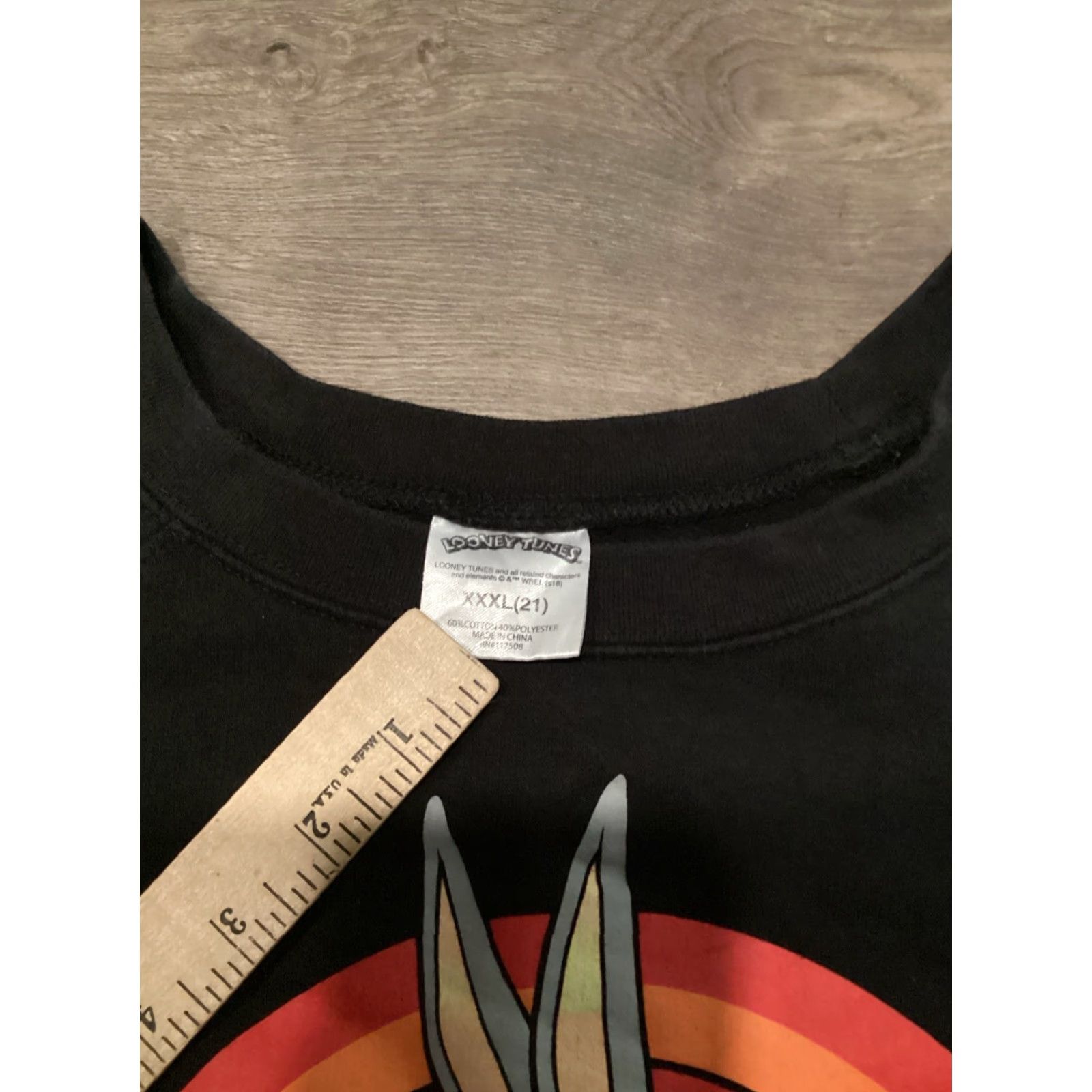 Vintage VINTAGE Looney Tunes Bugs Bunny Daffy Duck Sweater Men 3XL Black Crew Neck Long Sleeve Knit 100% Cotton 90s Biker Logo USA Size US XXL / EU 58 / 5 - 3 Thumbnail