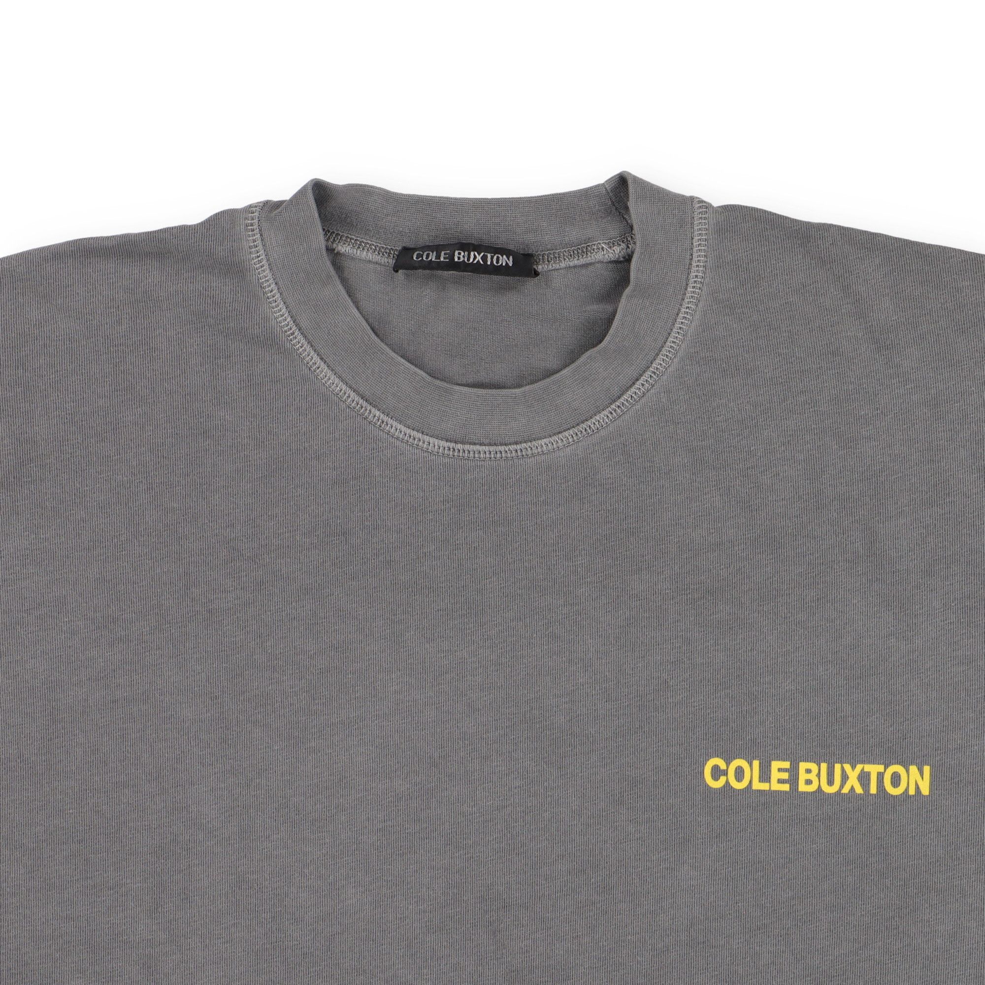 Cole Buxton Grey and Yellow Sportswear Logo Oversized T-Shirt Size US XXL / EU 58 / 5 - 6 Thumbnail