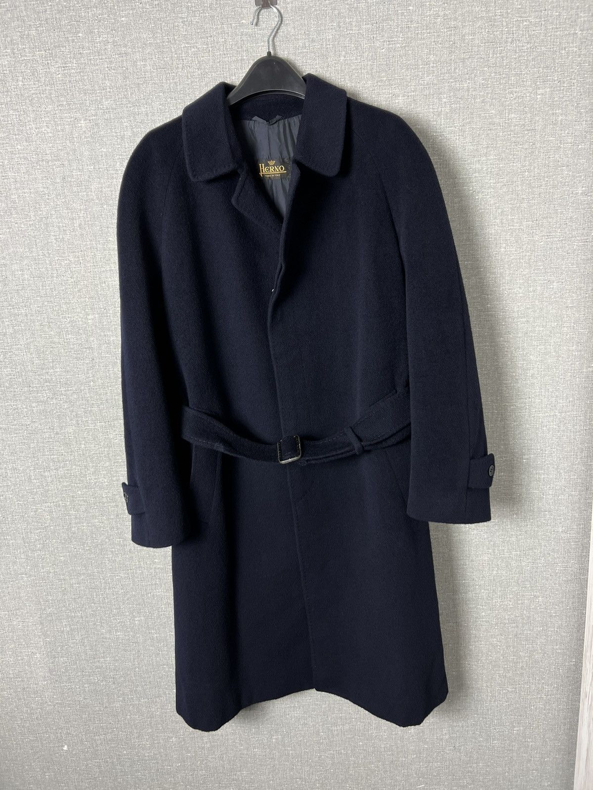 Herno Rare Vintage Cashmere & Wool Herno Heavy Belted Coat Size US M / EU 48-50 / 2 - 1 Thumbnail