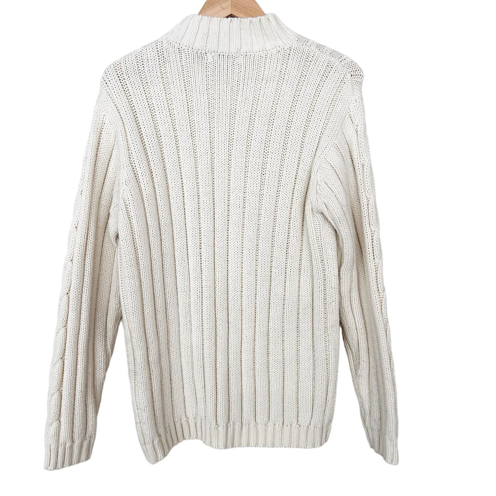 Other Vintage Jennifer Moore Off White Cable Knit Chunky Sweater M Size M / US 6-8 / IT 42-44 - 3 Thumbnail