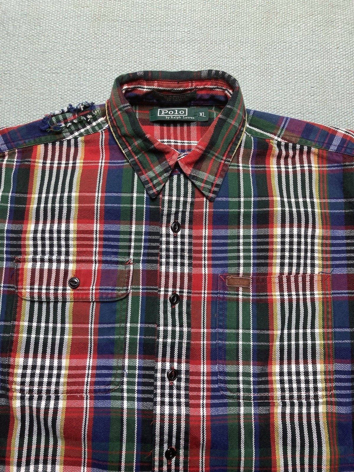 Polo Ralph Lauren × Vintage Polo Ralph Lauren flannel shirt woven cotton thick plaid XL Size US XL / EU 56 / 4 - 3 Thumbnail