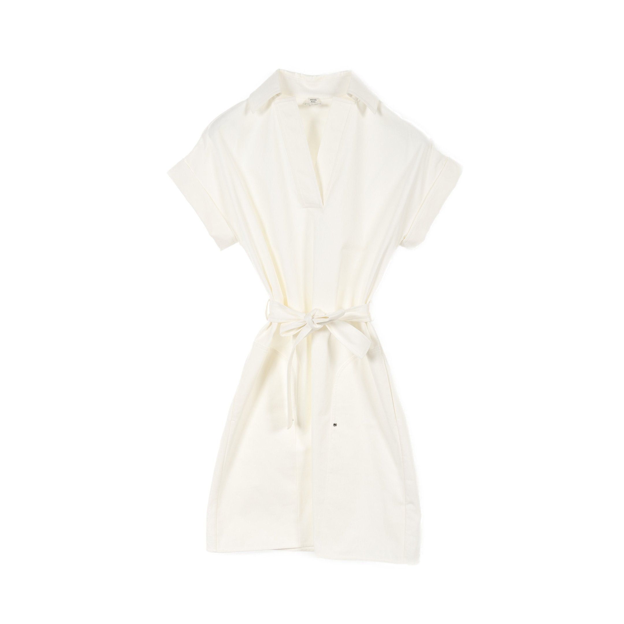 Hermes Hermes Serie Button One Piece Cotton Off White Size ONE SIZE - 1 Thumbnail