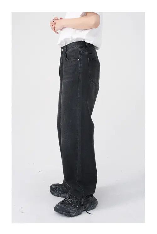 Japanese Brand × Jean Straight black and gray wide leg jeans Size US 32 / EU 48 - 3 Thumbnail