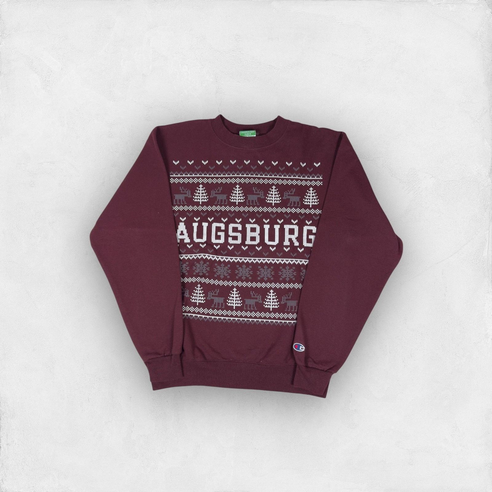 Champion Champion Men's Burgundy Crew Neck Pullover Sweatshirt Small Size US S / EU 44-46 / 1 - 1 Thumbnail