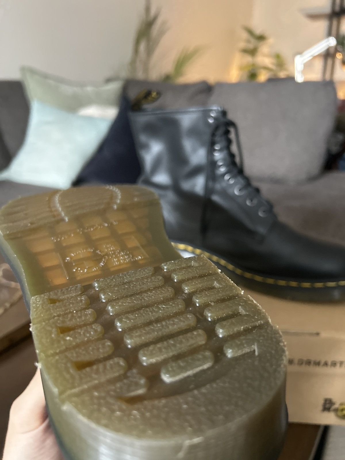 Dr. Martens Black Nappa Boots - Standard fit Size US 13 / EU 46 - 5 Thumbnail