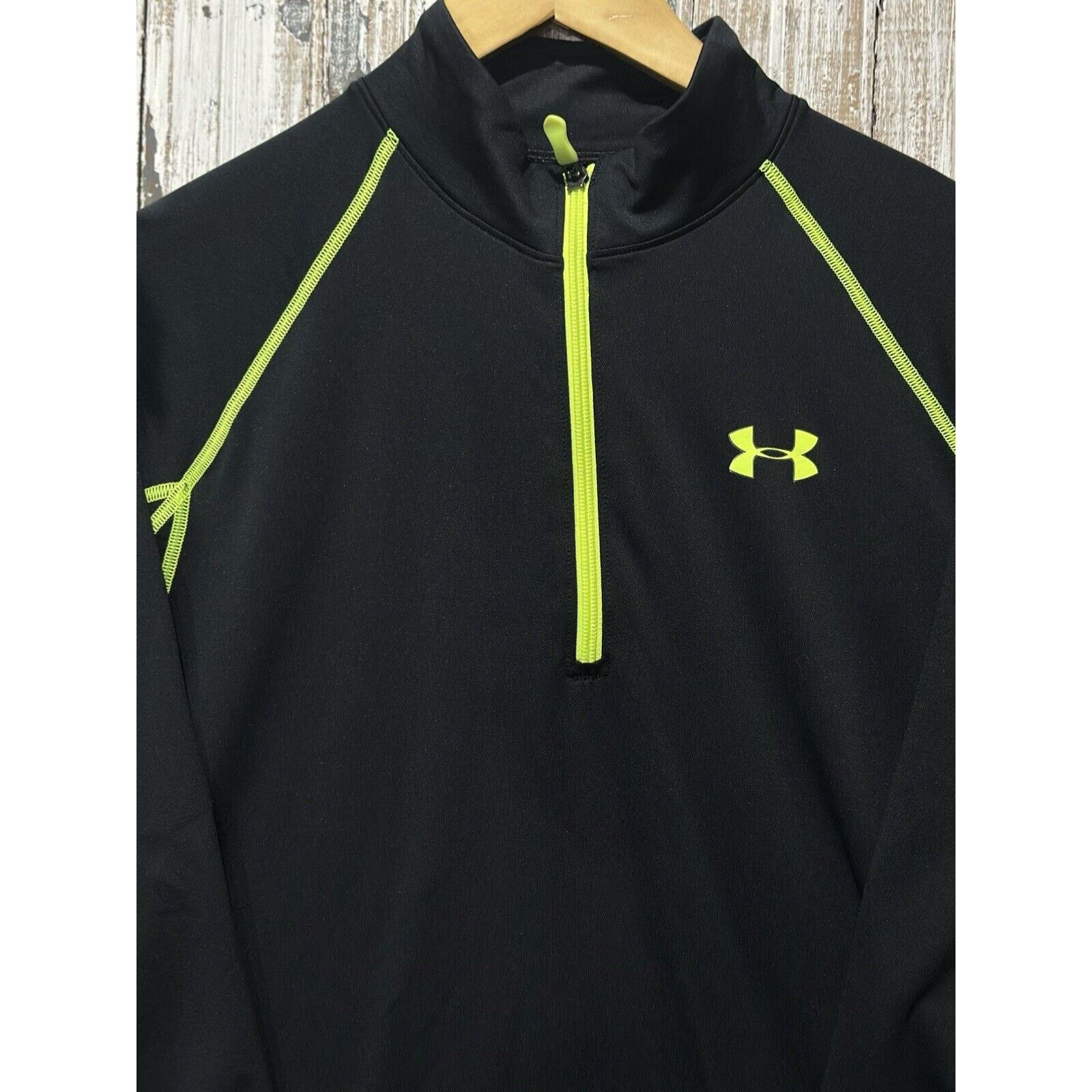 Under Armour Men's Under Armour ColdGear 1/4 Zip Pullover Black Sz Large Size US L / EU 52-54 / 3 - 1 Thumbnail