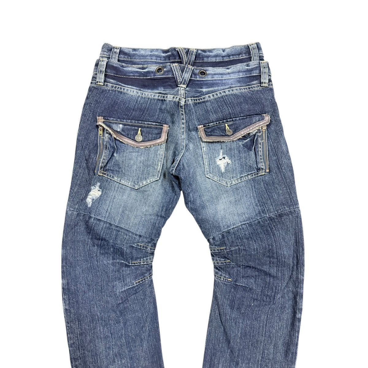 PPFM Vtg🔥PPFM Bondage Zipper Double Waist Curve Jeans Size US 32 / EU 48 - 11 Thumbnail