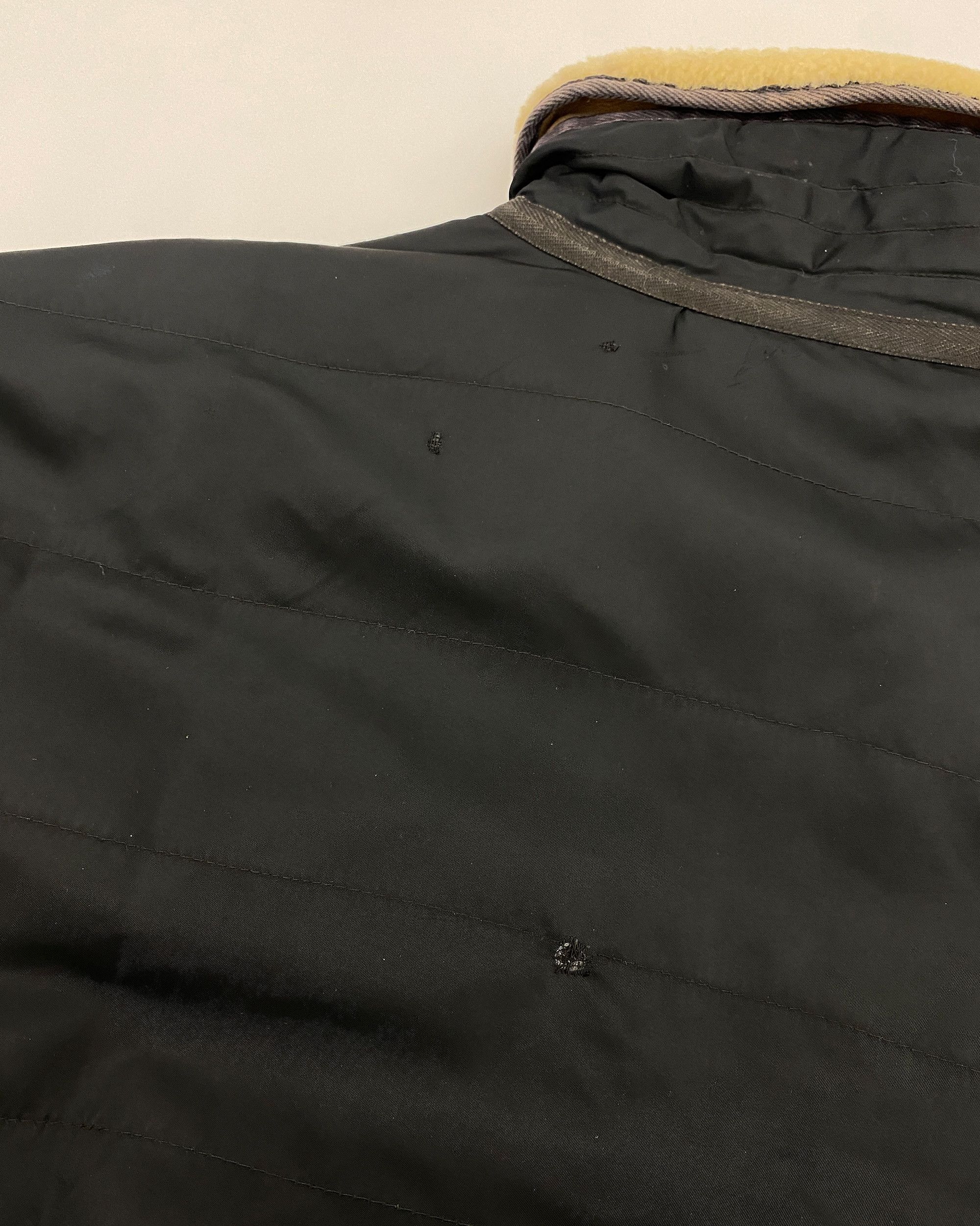 Chevignon 1980s Cosmos Nylon Leather Obersized Flight Jacket Size US XXL / EU 58 / 5 - 12 Thumbnail
