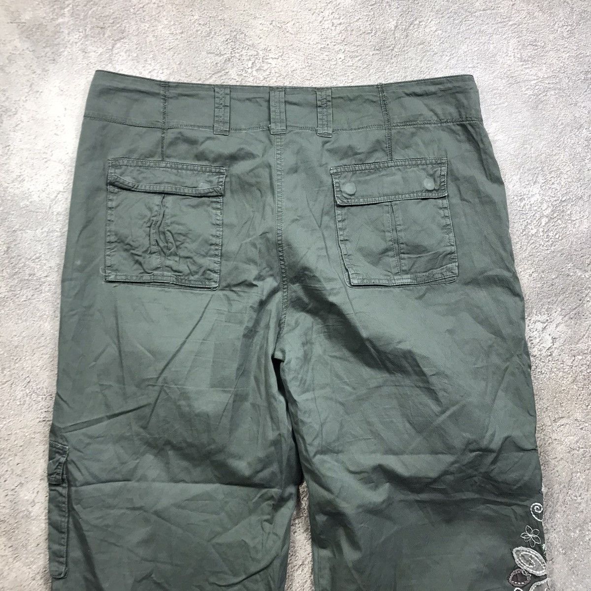 Vintage Vintage 90s Baggy Cargo Parachute Pants Khaki Relaxed 36 Size 36" / US 14 / IT 50 - 7 Thumbnail